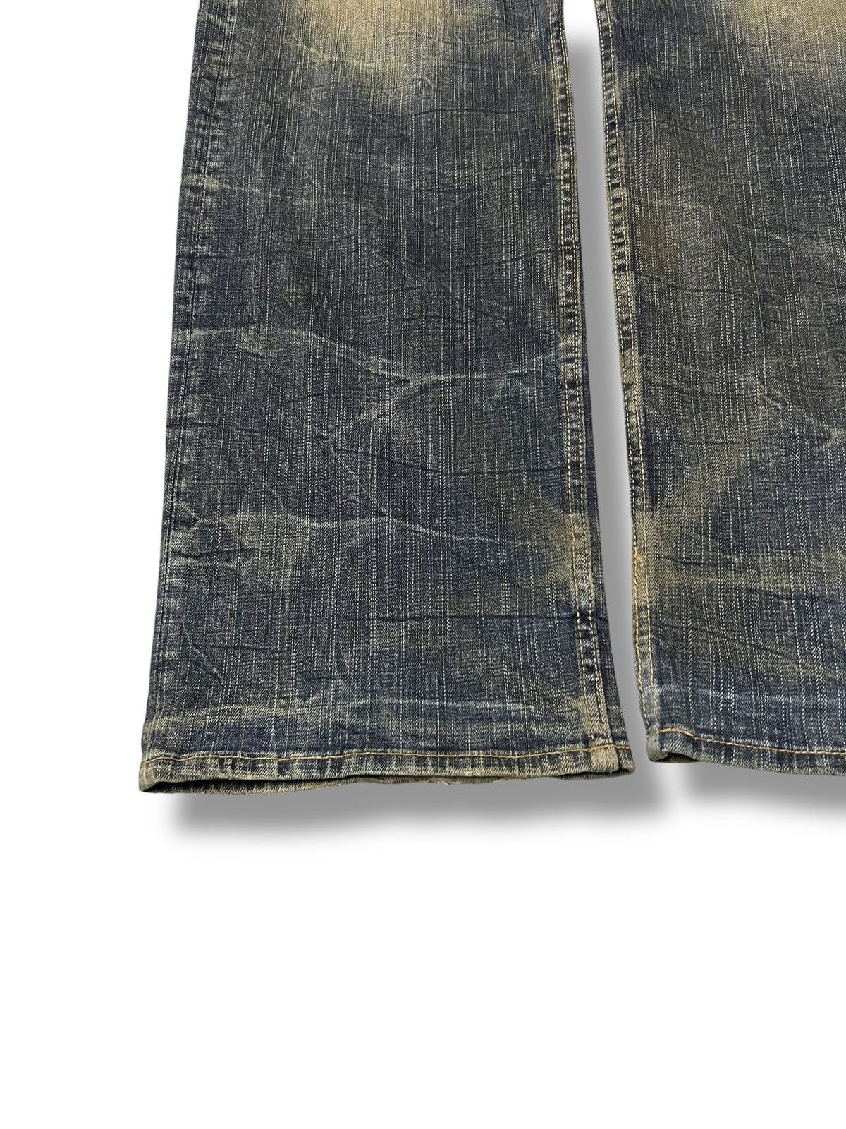 Japanese Brand Vintage Japanese Oririn Villand - Mud Wash Whiskering Jeans Size US 35 - 6 Thumbnail