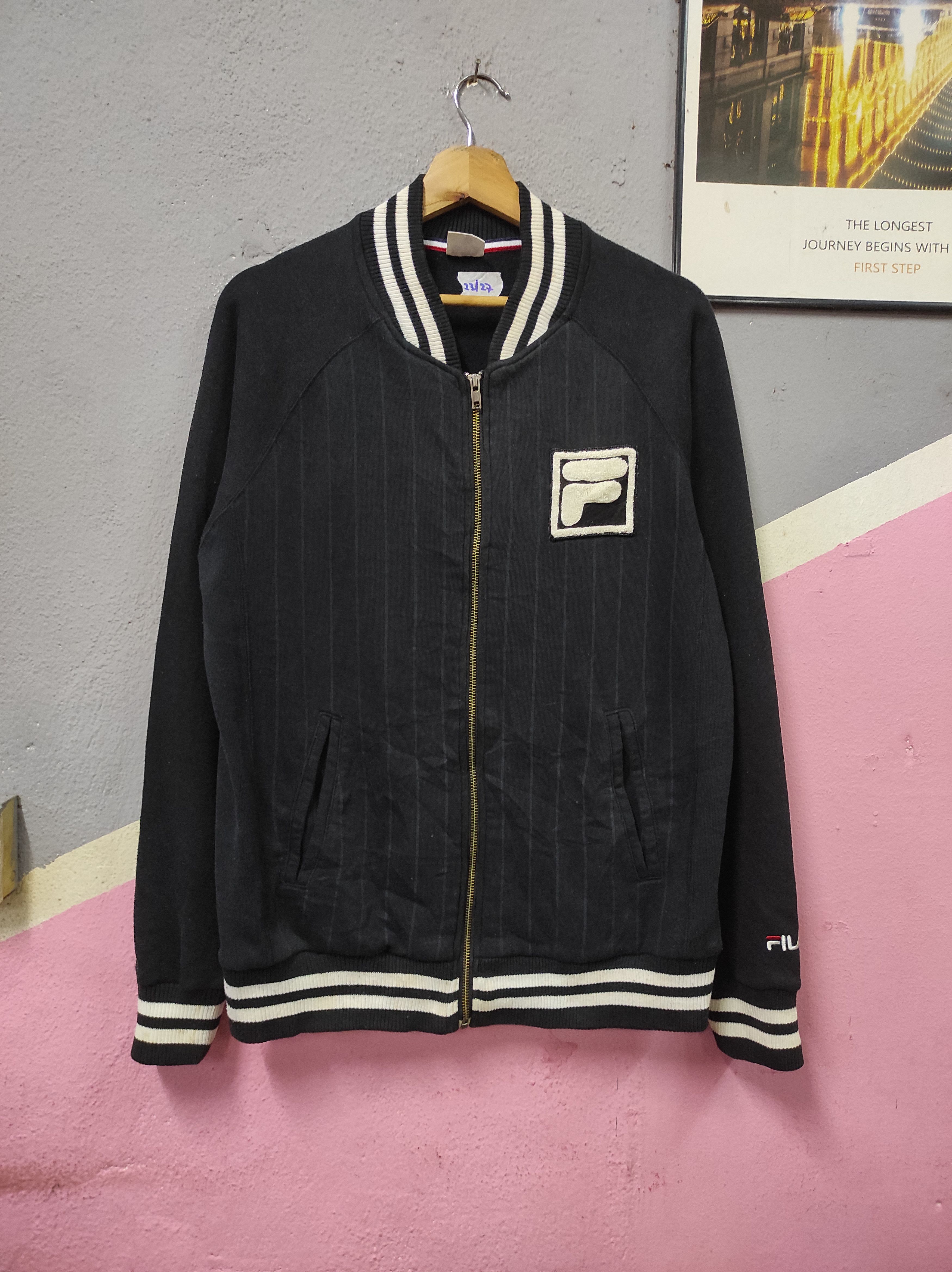 Fila FILA STRIPE BLACK SWEATER JACKET Size US L / EU 52-54 / 3 - 1 Thumbnail
