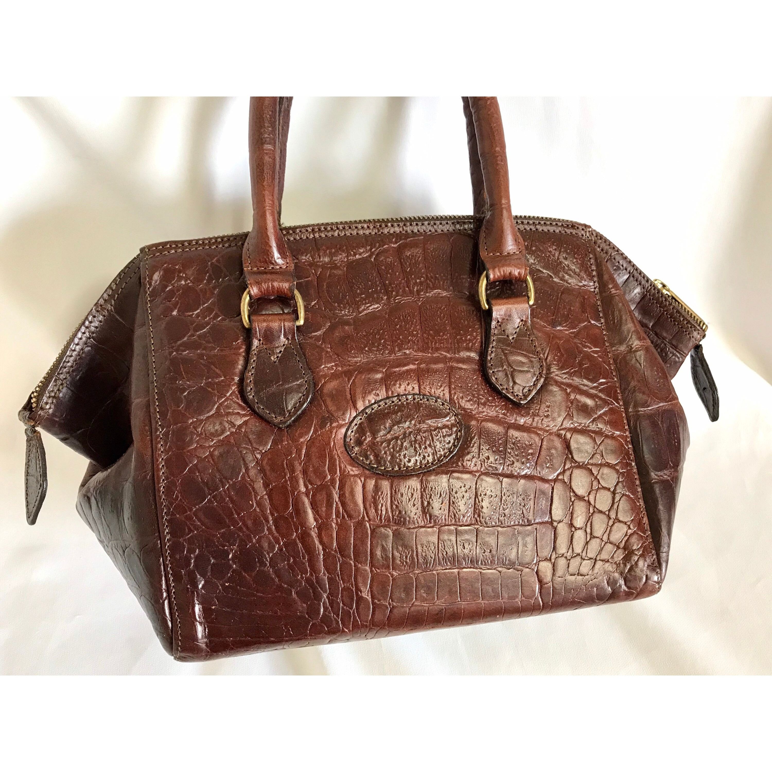 Mulberry Vintage Mulberry croc embossed leather mini doctor's bag Size ONE SIZE - 2 Thumbnail