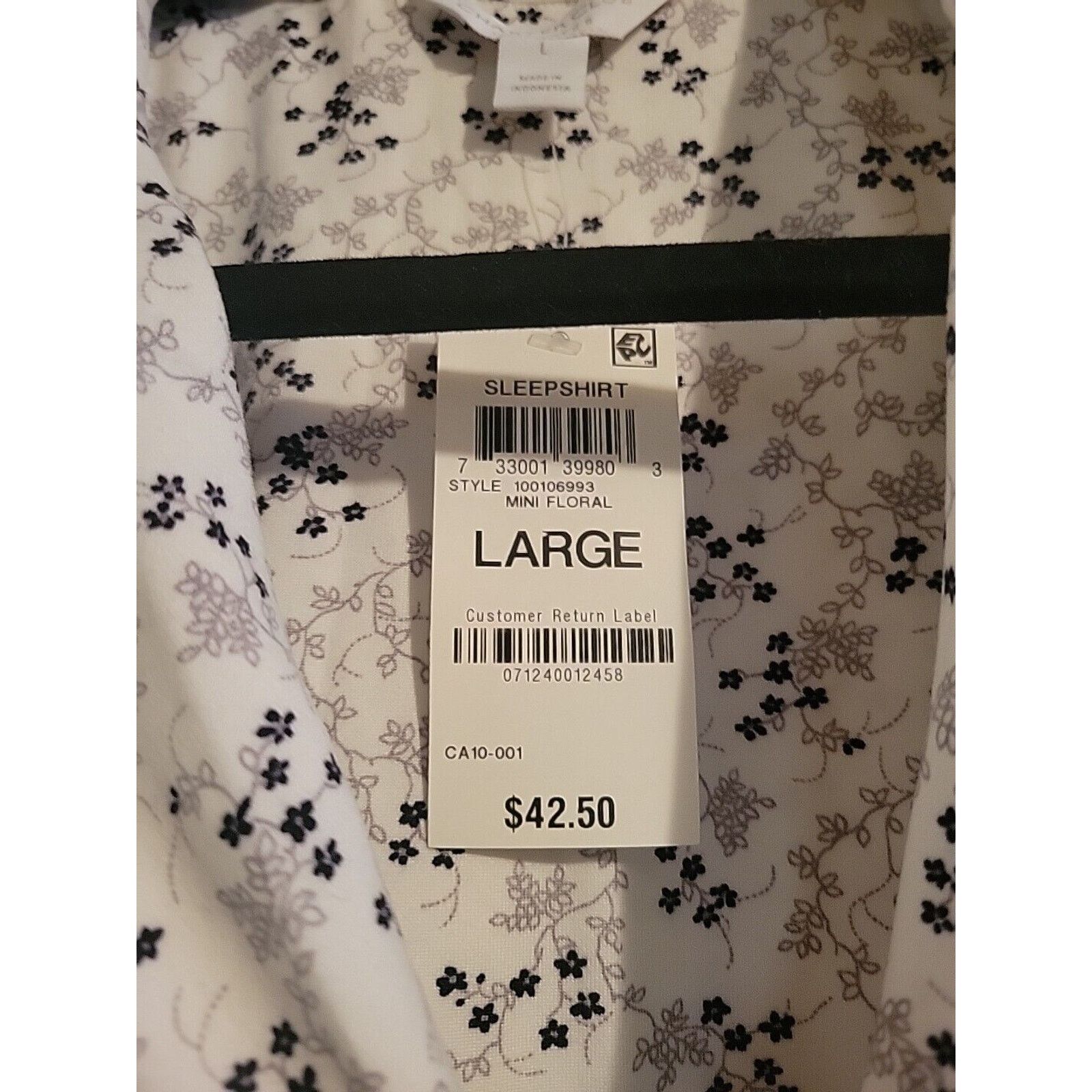 Other CHARTER CLUB Notched-Collar Button Up Sleepshirt Size LG Size ONE SIZE - 3 Thumbnail