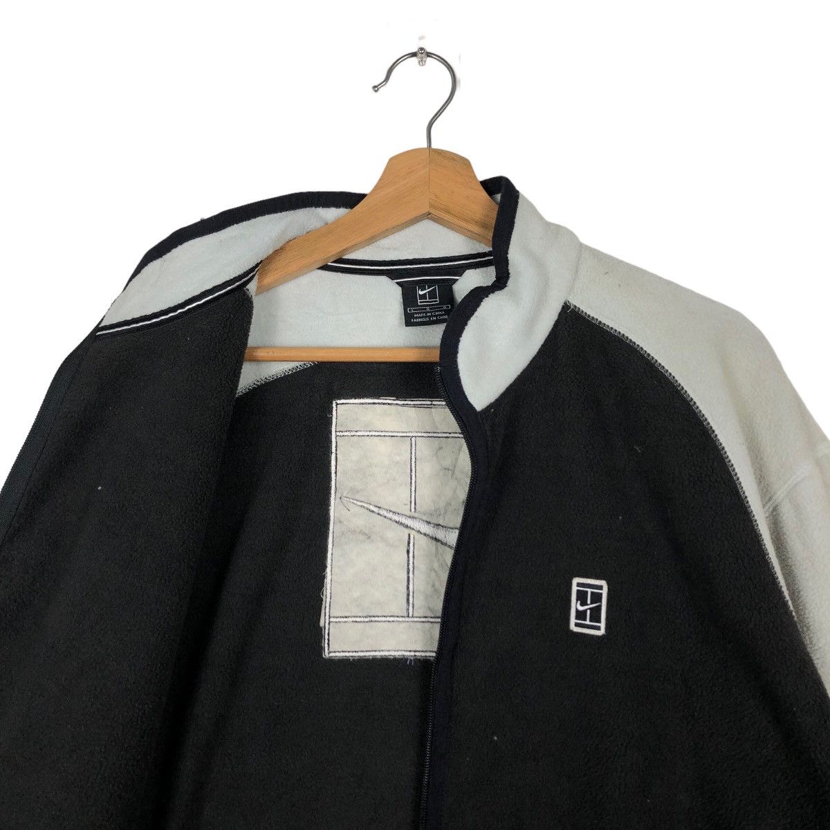Nike 🔥90’s Vintage Nike Court Fleece Jacket Big Logo Spell Out Size US L / EU 52-54 / 3 - 7 Thumbnail