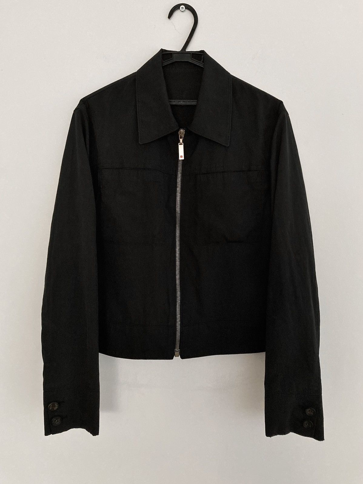 Pre-owned Hedi Slimane X Ysl Rive Gauche By Hedi Slimane S/s 1999 Silk Trucker Jacket In Black