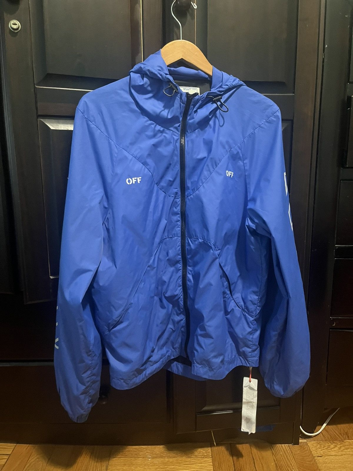 image of Off White Light Jacket in Blue, Men's (Size Medium)