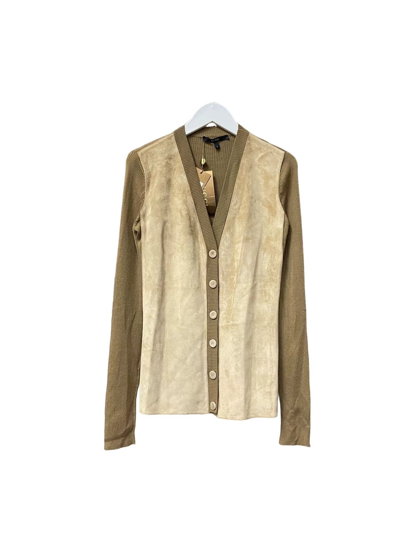 Gucci Gucci Suede Panel Cardigan Size S Size US S / EU 44-46 / 1 - 1 Thumbnail