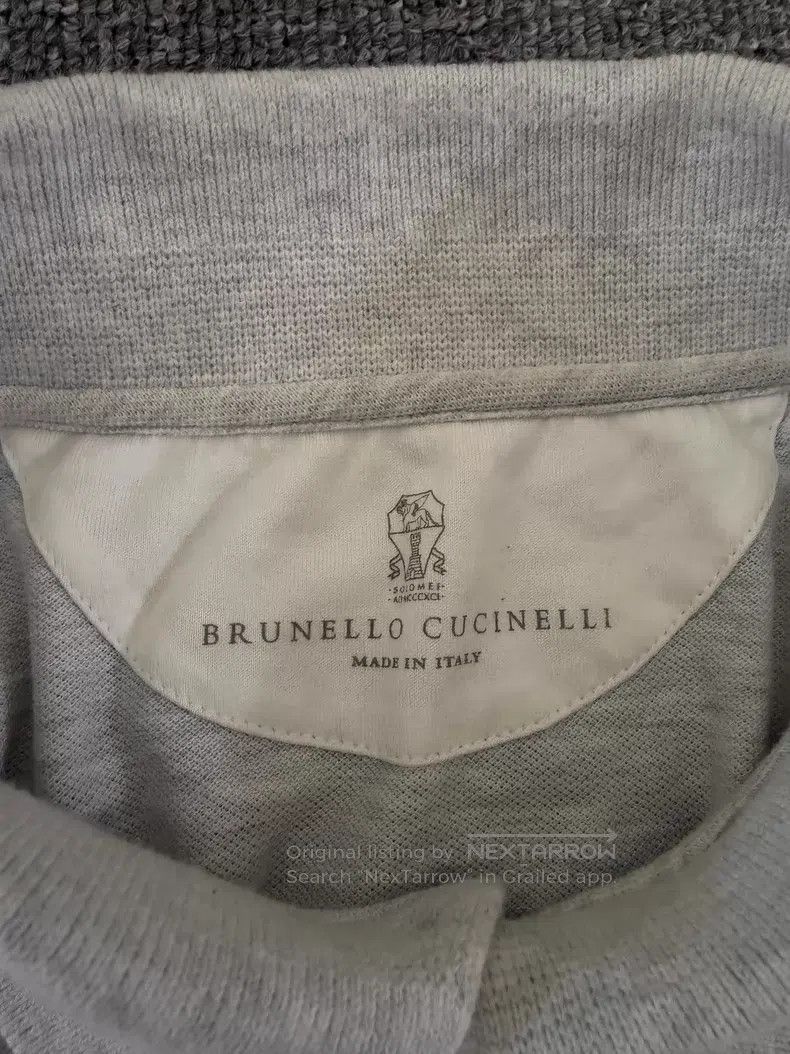 Brunello Cucinelli Brunello Cucinelli Solid color logo print short sleeve Pol Size US XL / EU 56 / 4 - 4 Thumbnail