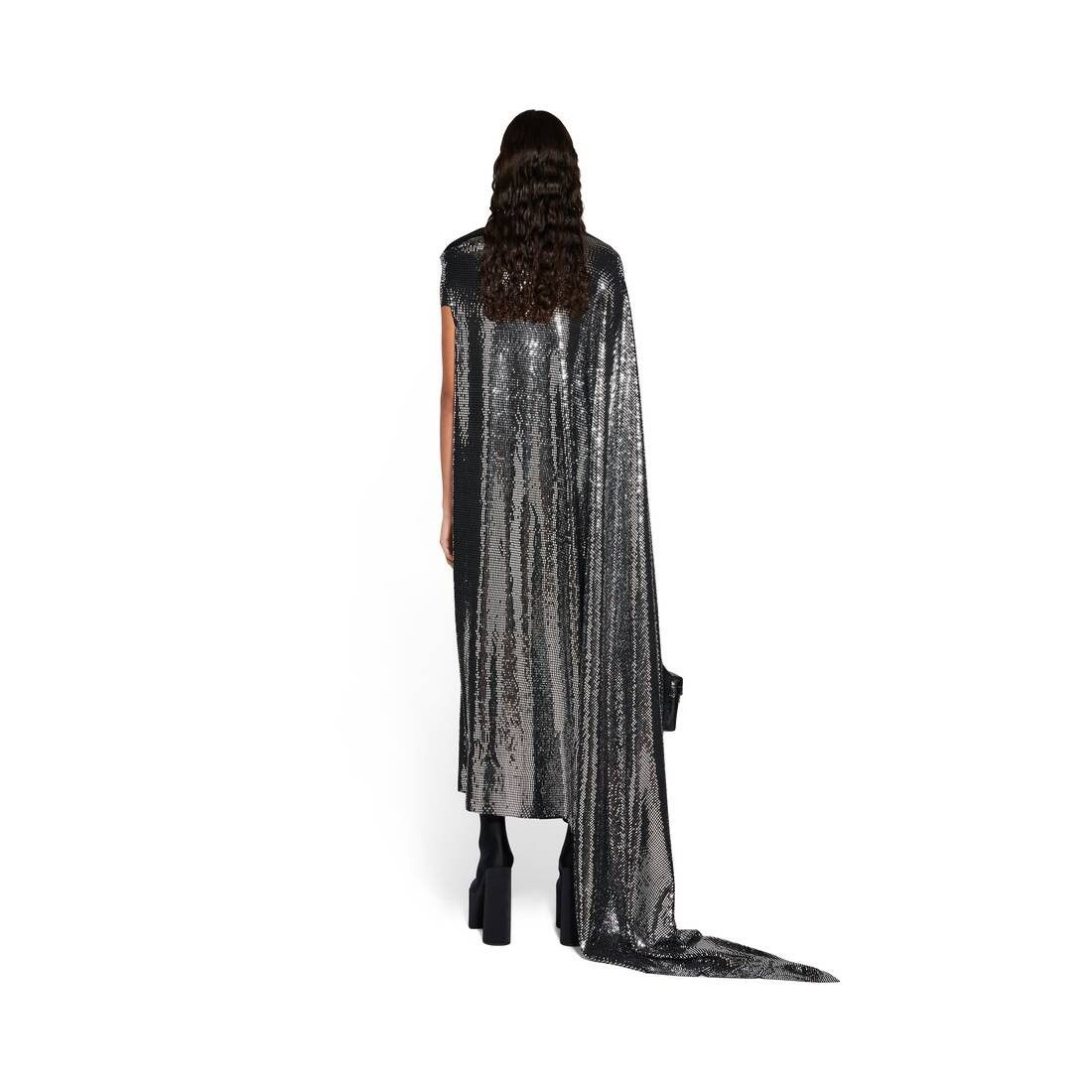 Balenciaga o1s1rm0825 Minimal Gown in Black Size XS / US 0-2 / IT 36-38 - 4 Thumbnail