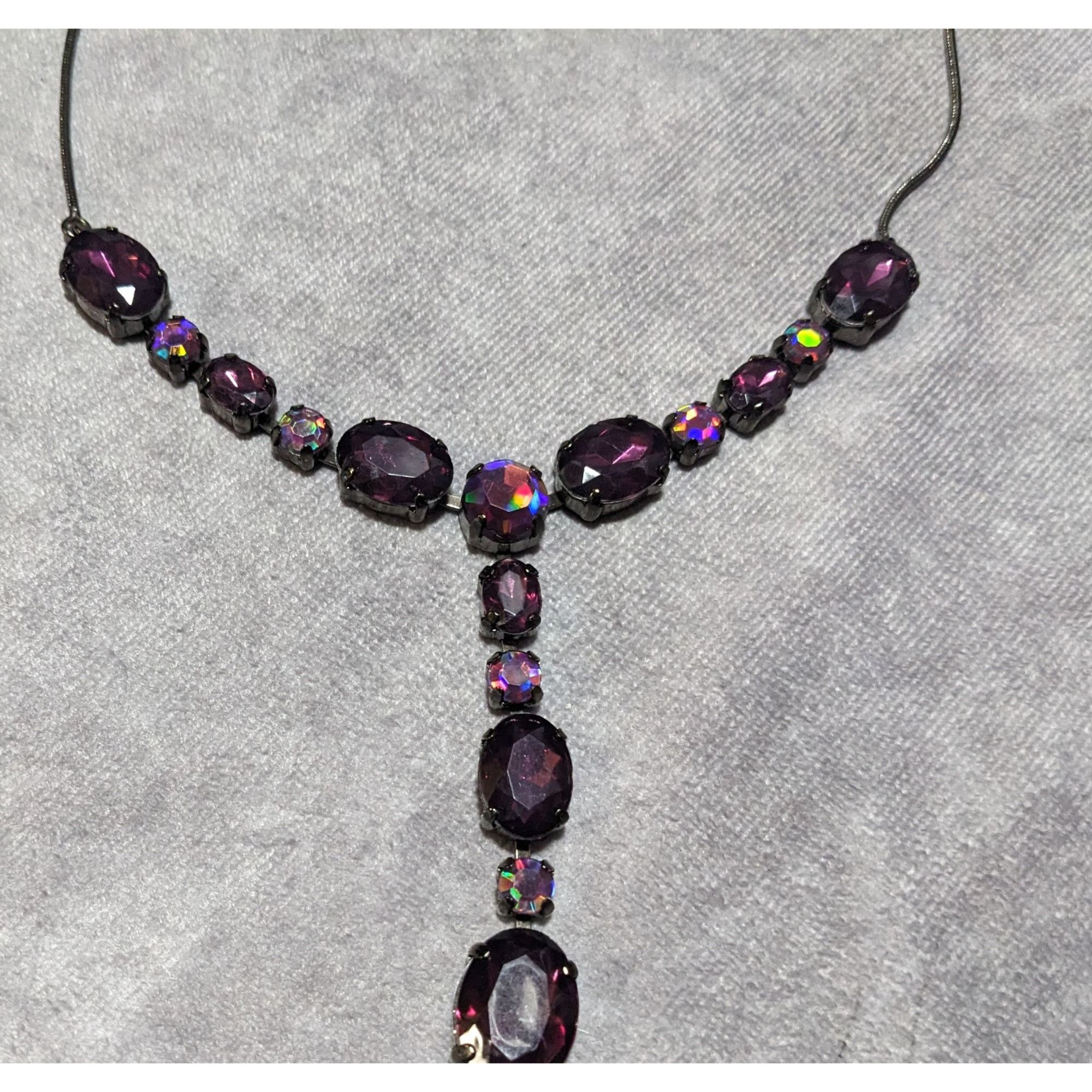 Other Vintage Y2K Prismatic Purple Wet Seal Y Necklace Size ONE SIZE - 10 Thumbnail