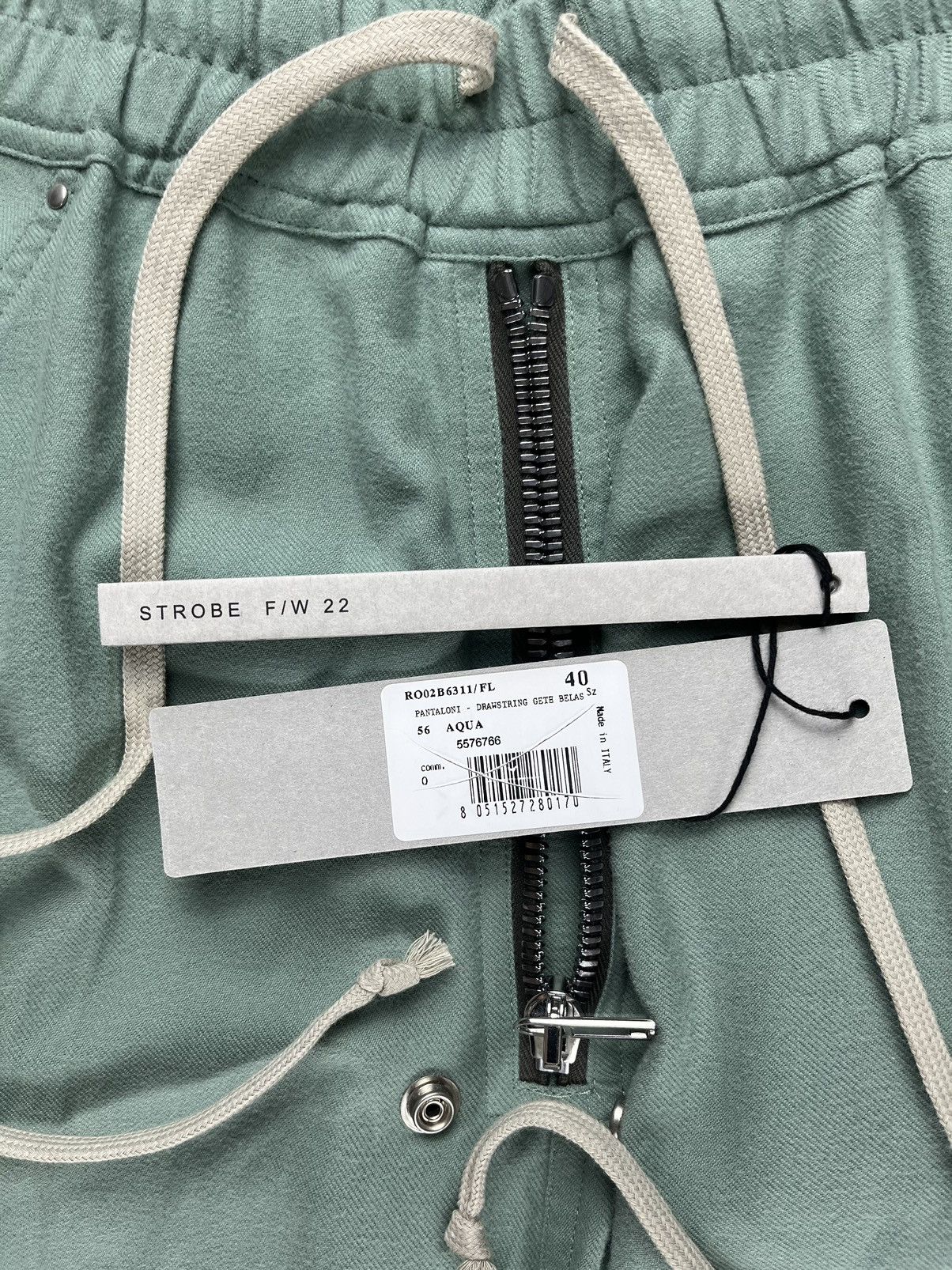 Rick Owens FW22 Rick Owens Strobe Geth Bela Pants Aqua Size US 30 / EU 46 - 4 Thumbnail