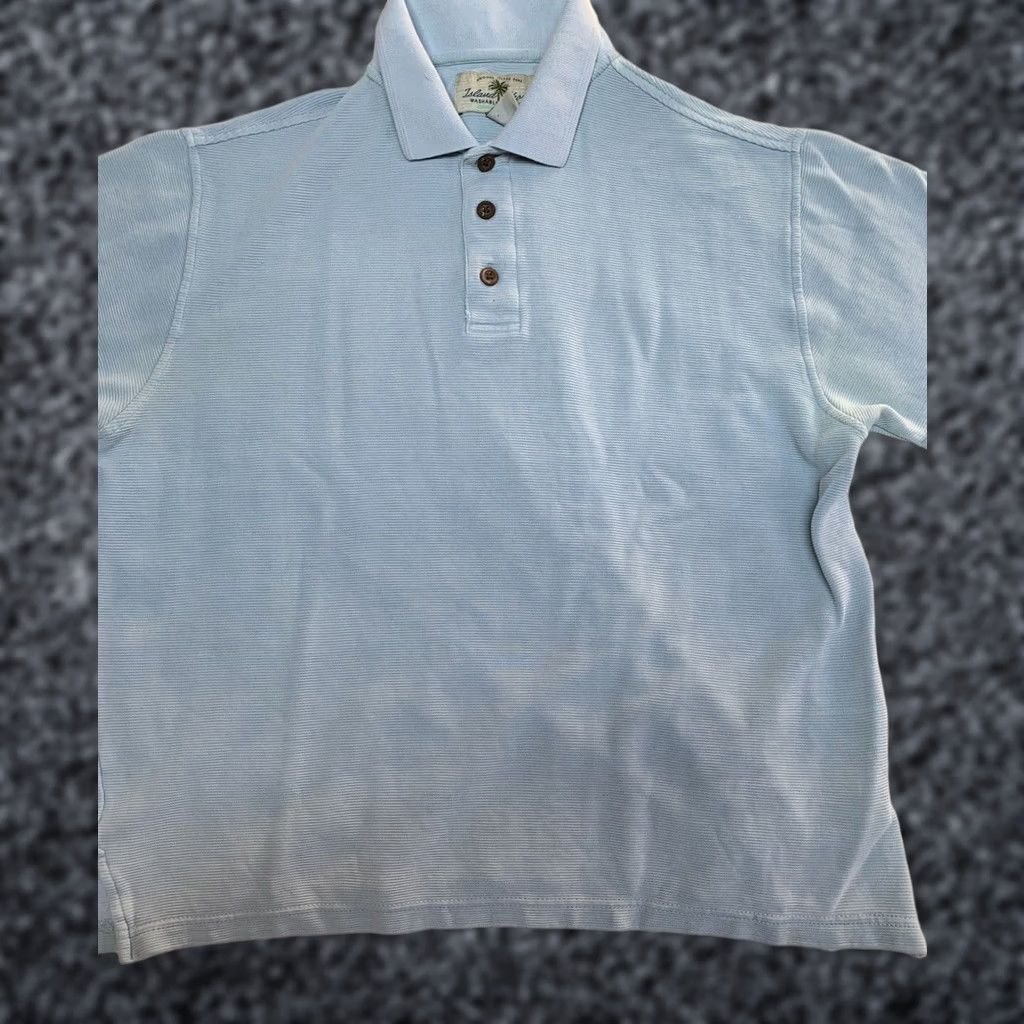 Vintage VINTAGE? Island Shores Polo Shirt Men's Medium Silk Blend Light Blue Short Sleeve Casual Shirt Size US M / EU 48-50 / 2 - 1 Thumbnail