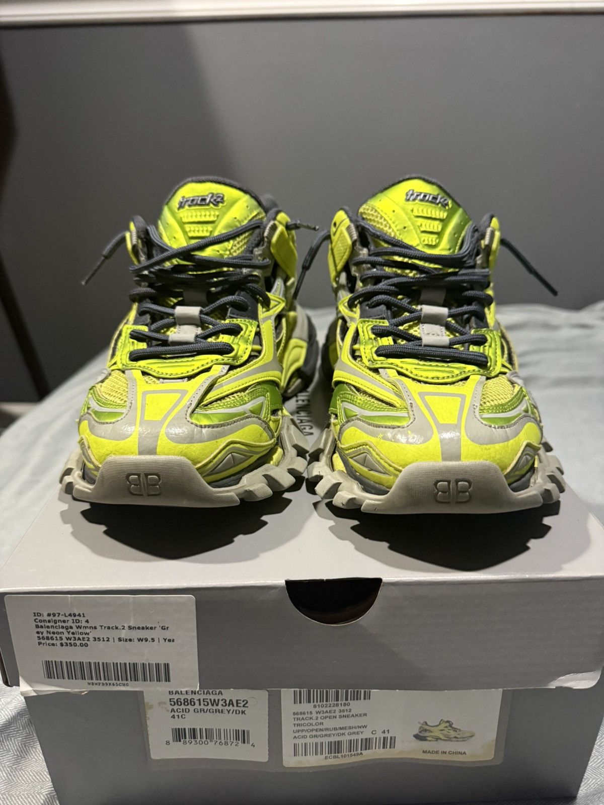 Balenciaga Balenciaga Grey Neon Yellow Size US 8 / EU 41 - 3 Thumbnail