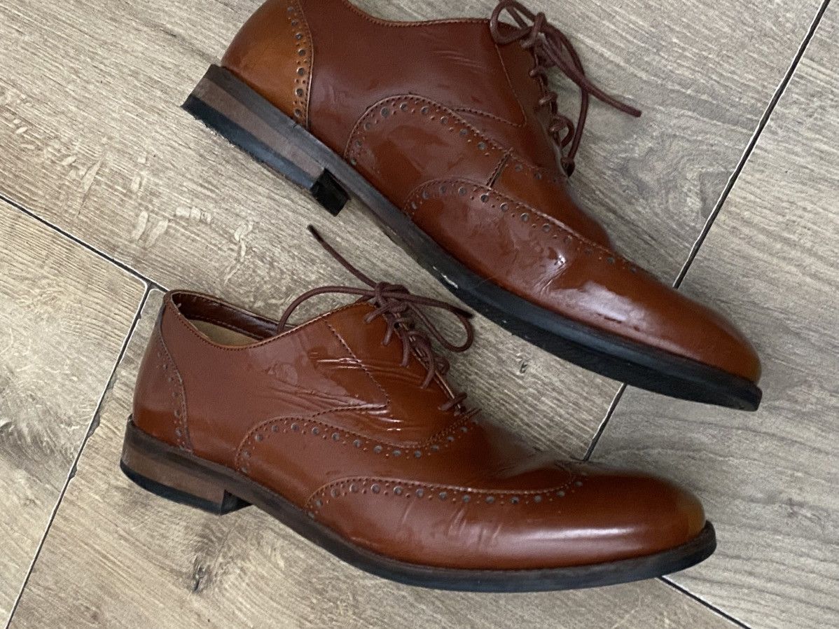 Clarks Clarks Brown Leather Brogue Oxford Shoes (EU 42.5) Like New Size US 9 / EU 42 - 4 Thumbnail