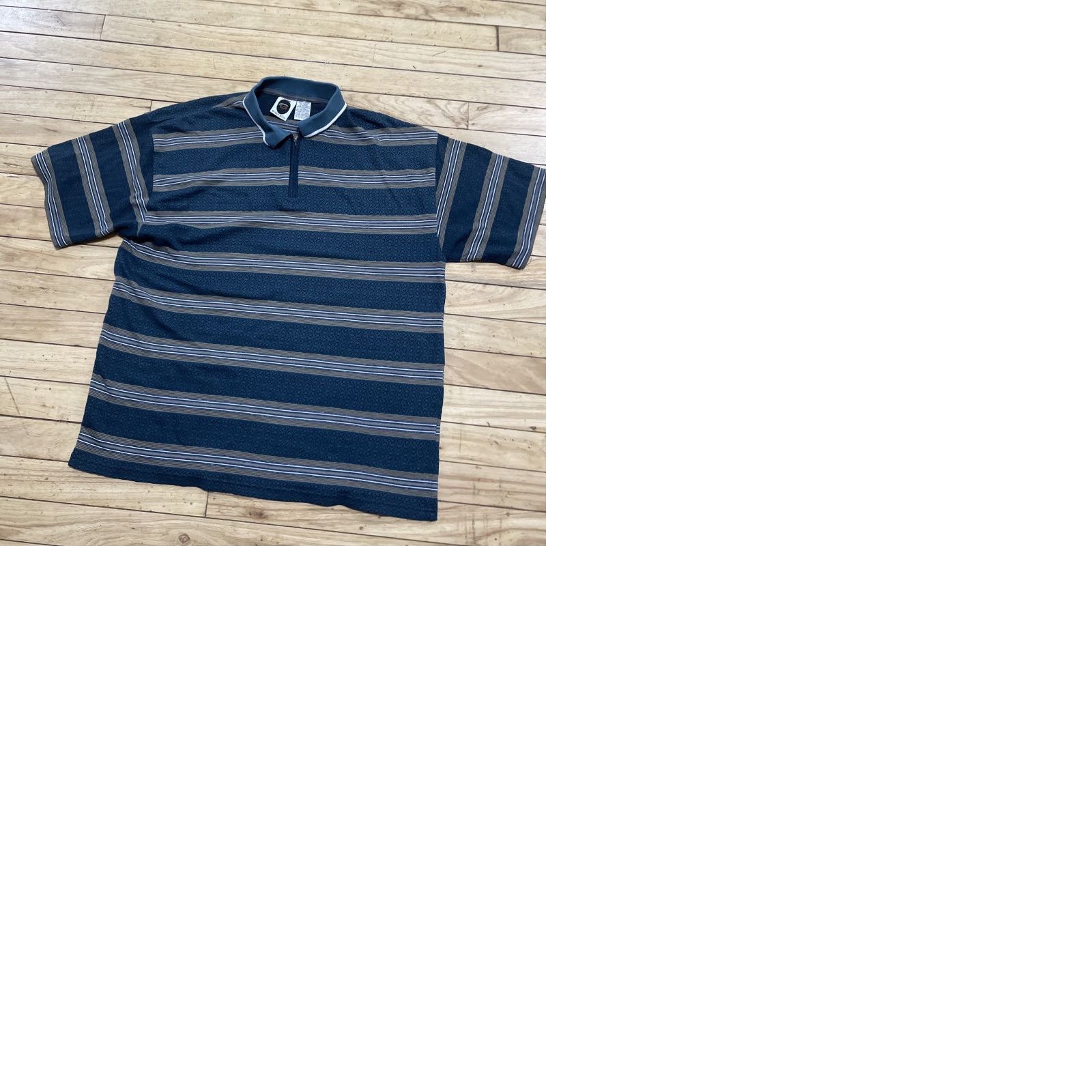 Bugle Boy VINTAGE Bugle Boy Geometric Zip Polo Shirt Men L Green 90s Western Art Deco Button-Up Collared Shirt Adults Mens Size US L / EU 52-54 / 3 - 12 Thumbnail