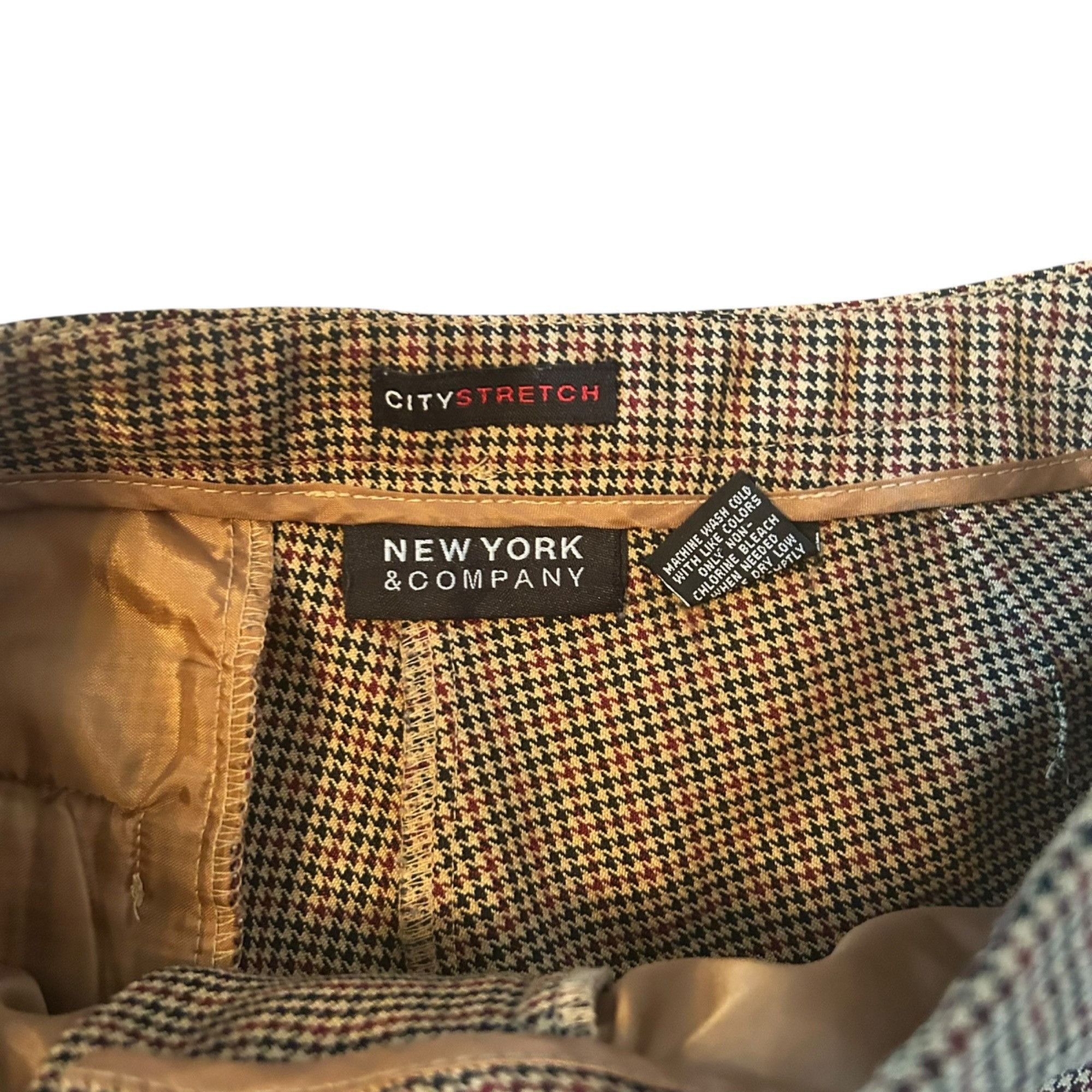 Vintage Vintage New York & Company Dark Academia Brown Trousers 2 Size 26" / US 2 / IT 38 - 4 Thumbnail