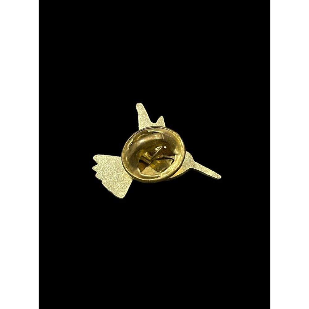 Jewelry Gold Tone Hummingbird Brooch Pin Size ONE SIZE - 2 Thumbnail