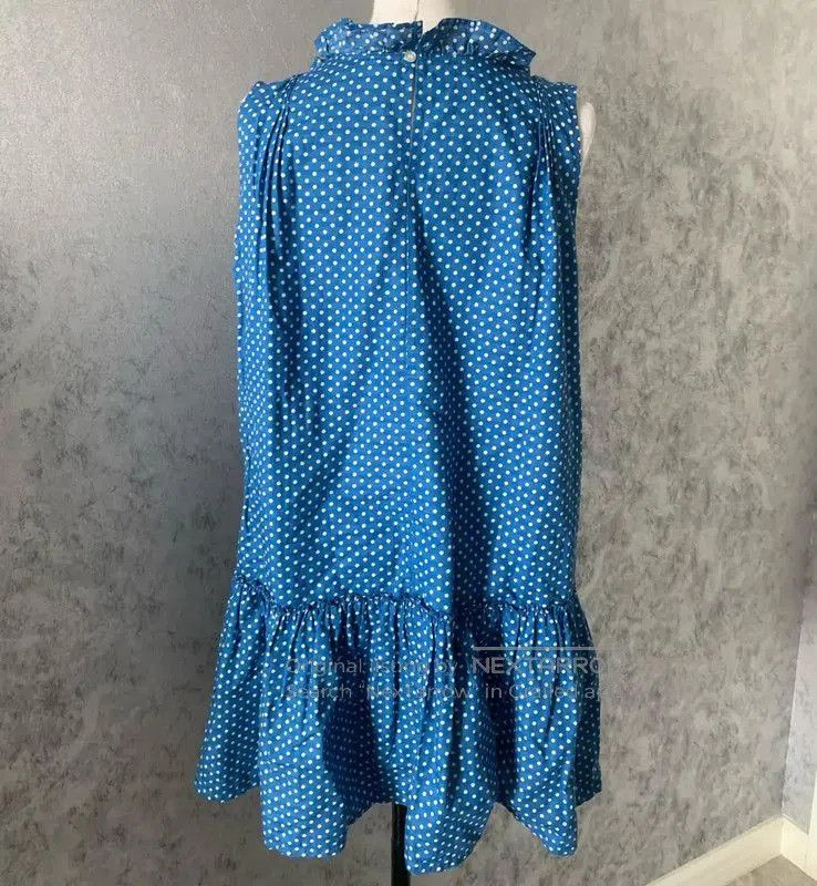 Burberry Burberry Blue Polka Dot Mid-Length Dress. Size M / US 6-8 / IT 42-44 - 4 Thumbnail