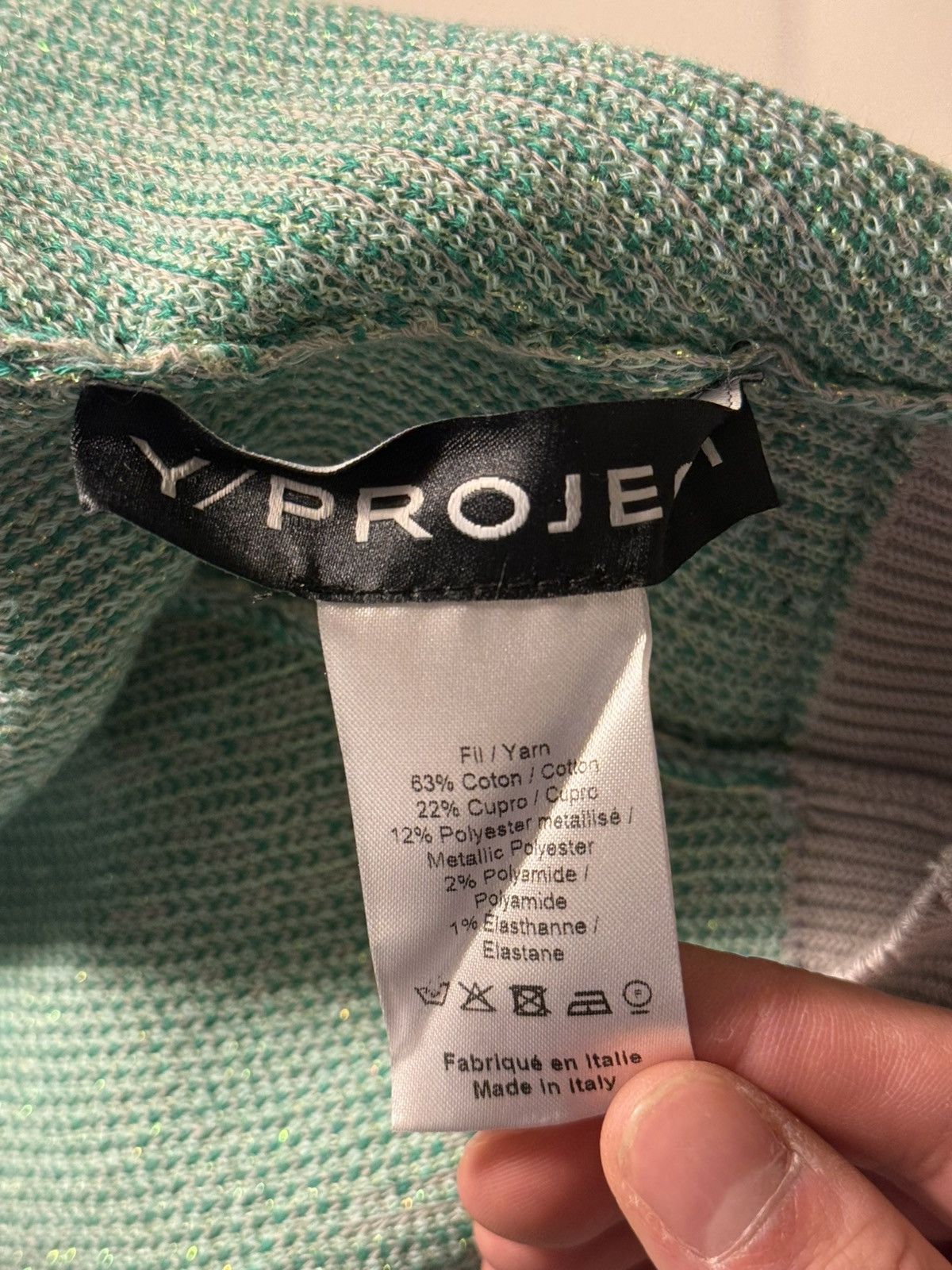 Y/Project Y/Project Gray Green Gradient Balaclava Size ONE SIZE - 5 Thumbnail