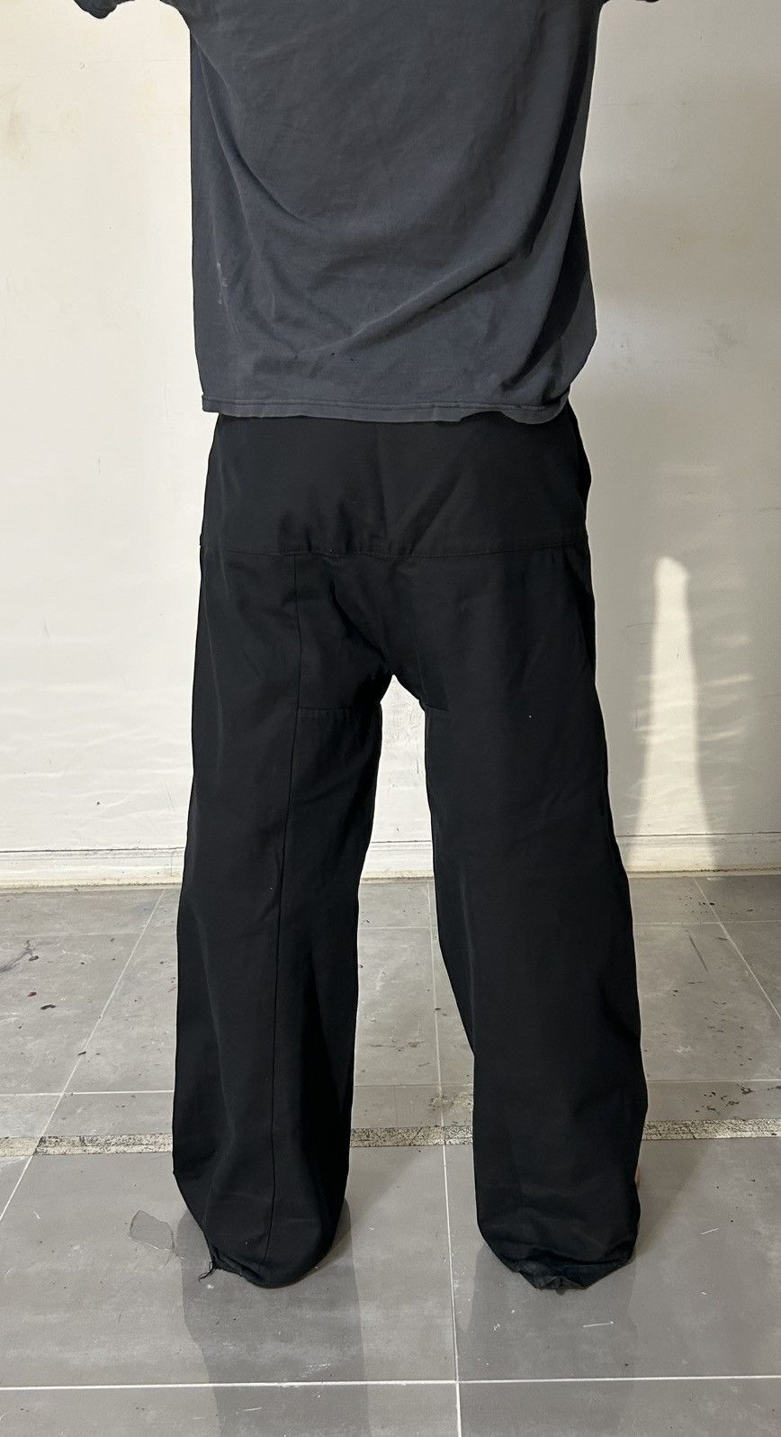 Acne Studios Acne Studios Black Crossover Tied Paper Bag Waist Pants Size US 33 - 17 Thumbnail