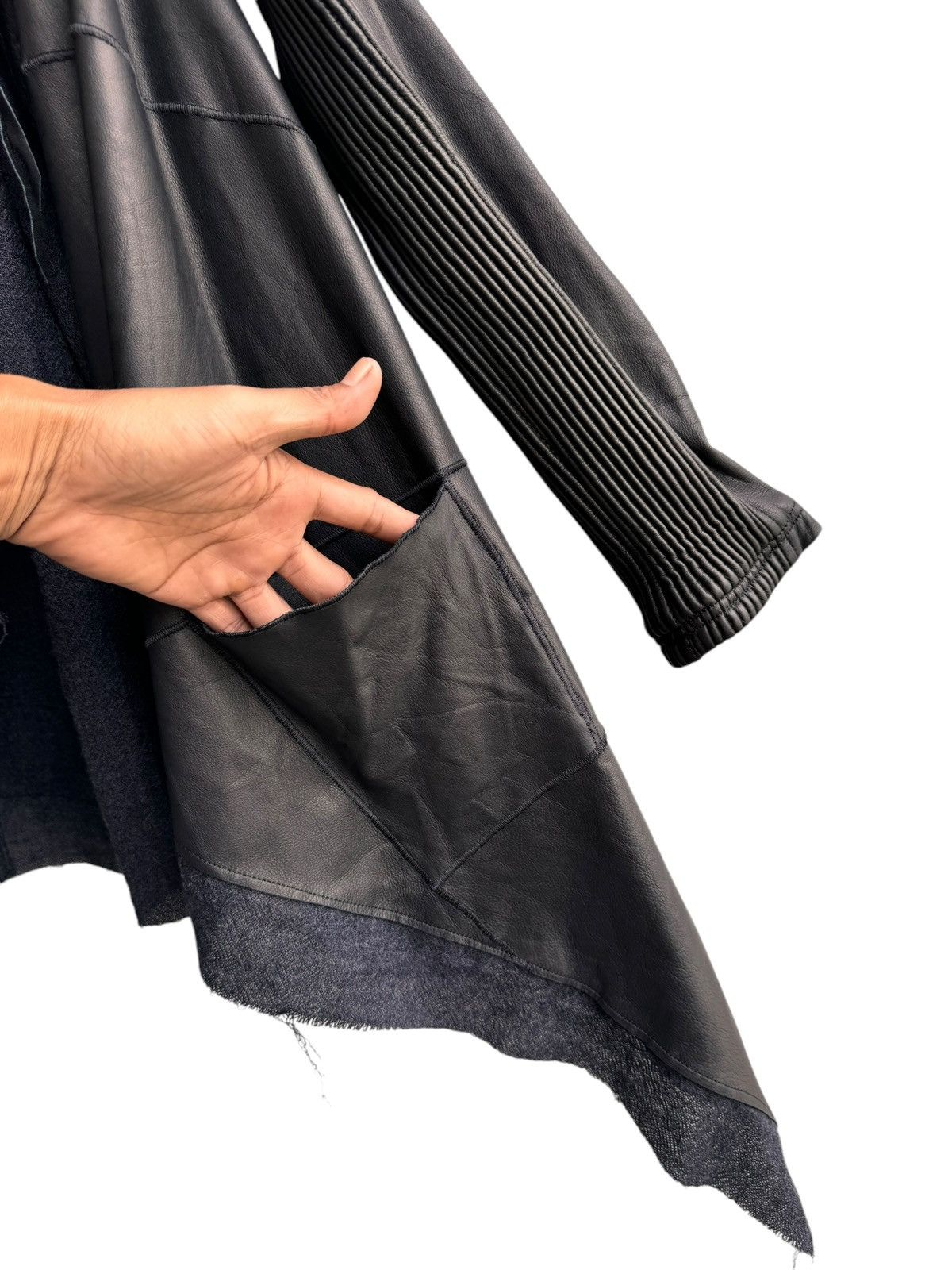 If Six Was Nine Avant Garde Obelisk Leather Jacket Size US XS / EU 42 / 0 - 11 Thumbnail