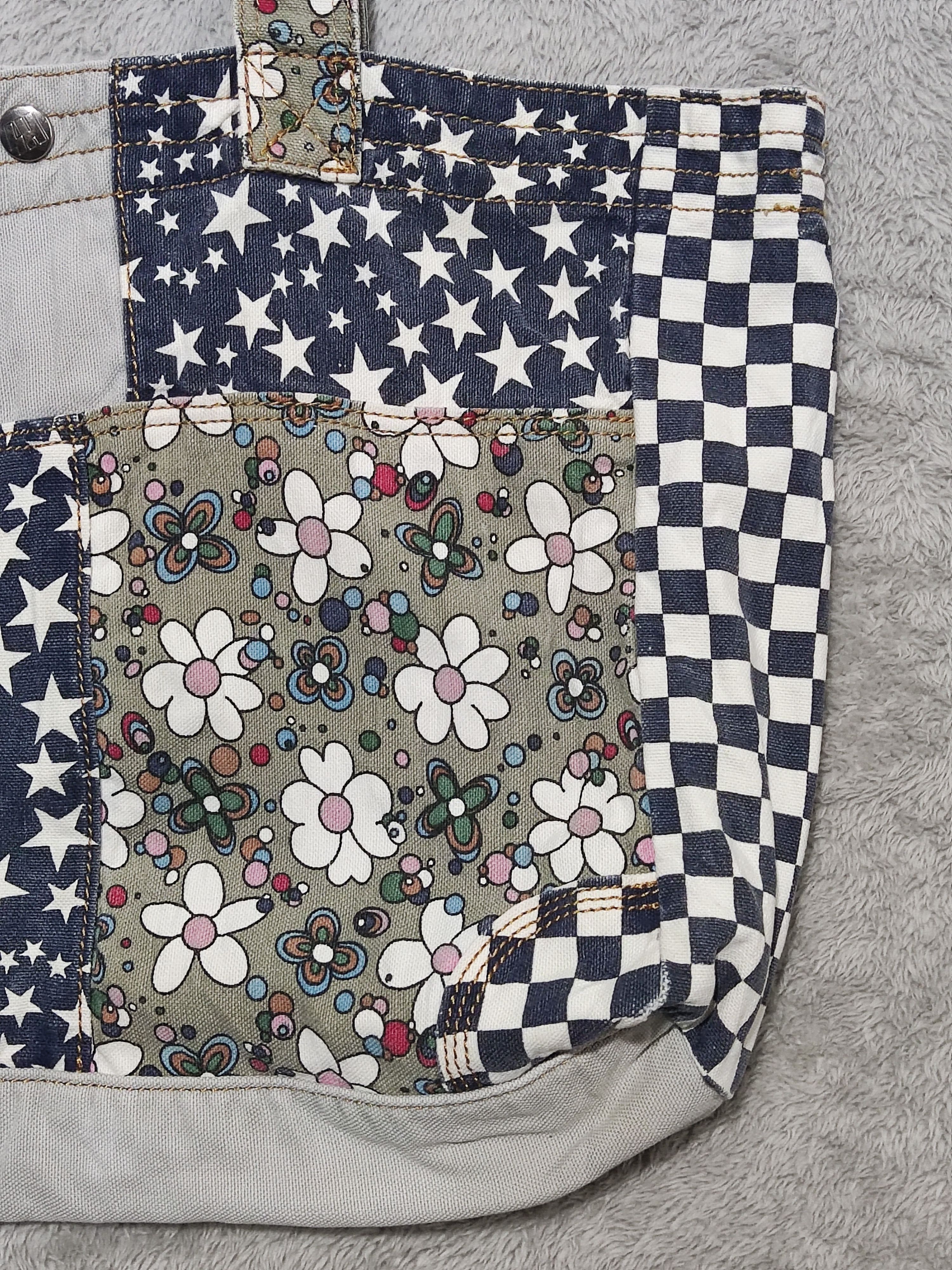 Hysteric Glamour VTG Hysteric Glamour Y2K Mixed Patchwork Denim Tote Bag Size ONE SIZE - 7 Thumbnail