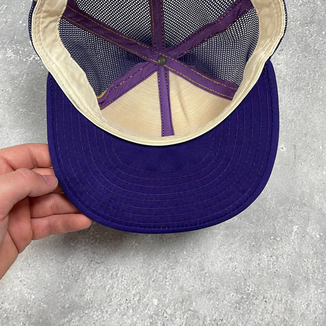 NFL × Vintage Vintage 80s East Carolina Pirates Double Knit Trucker Hat Size ONE SIZE - 16 Thumbnail