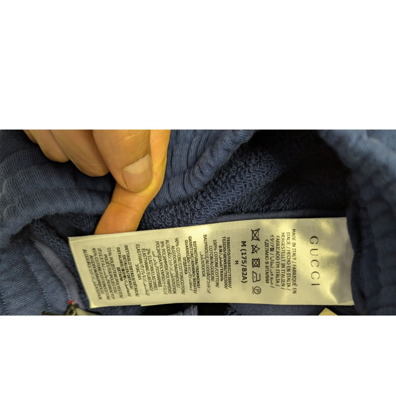 Gucci o1rshd1 Heavy Felted Cotton Jersey Trackpants Inchiostro/Mix Size US 34 / EU 50 - 16 Thumbnail