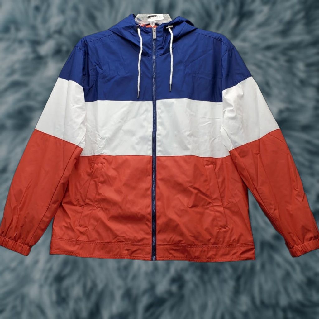 Club Room Club Room Rain Hoodie Mens L Multicolor Colorblock Thermal Lined Zip Hoodie Size US L / EU 52-54 / 3 - 1 Thumbnail