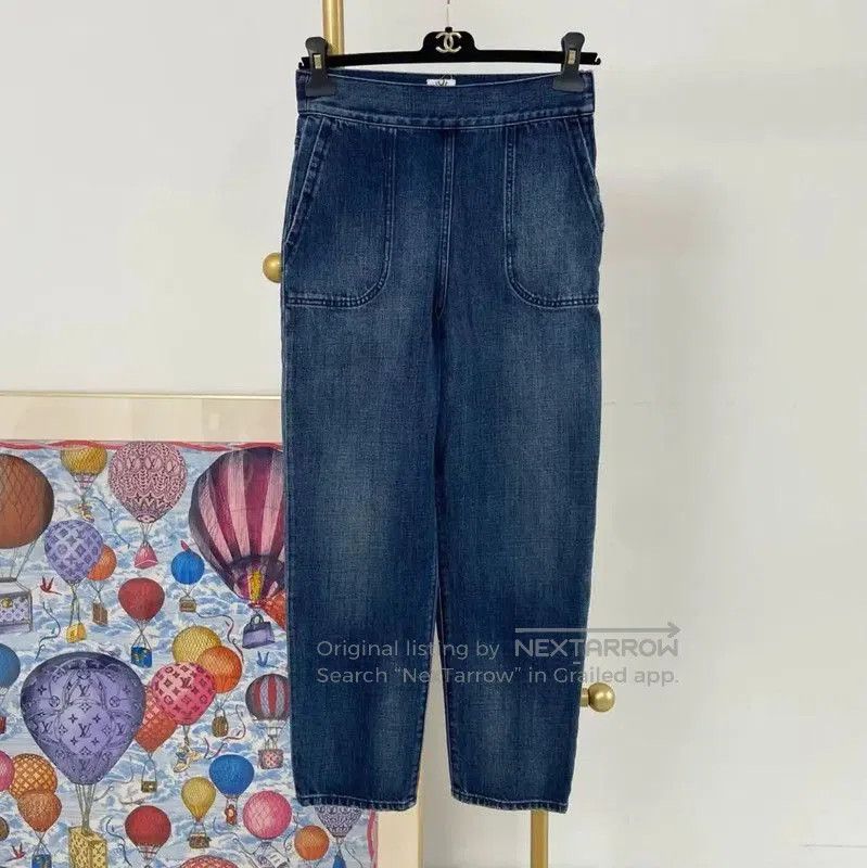 Dior Dior Blue Women's Cotton Denim Pants . Size 23" - 1 Thumbnail
