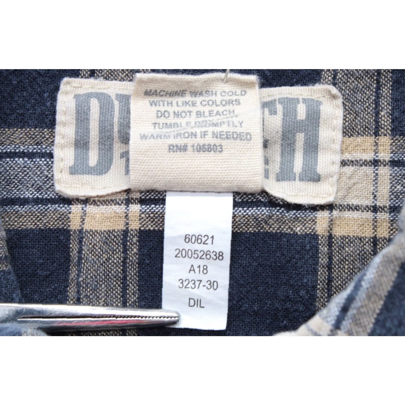 Vintage Duluth Shirt Men's XL Dark Blue Plaid Hemp Cotton Blend Short Sleeve Button Down Size US XL / EU 56 / 4 - 7 Thumbnail
