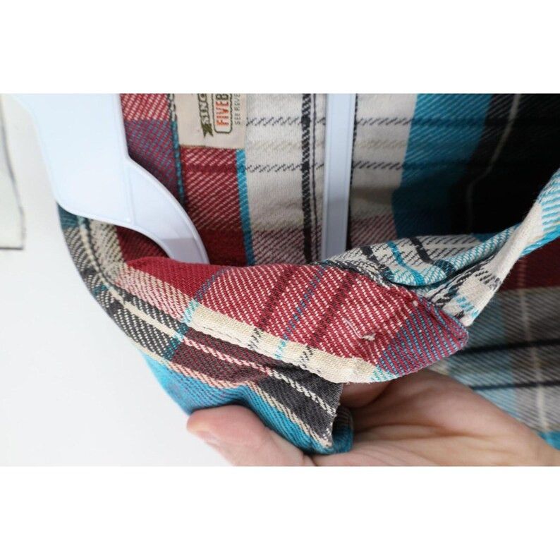 FiveBrother 90s Five Brother Mens M Distressed Heavy Flannel Size US S / EU 44-46 / 1 - 10 Thumbnail