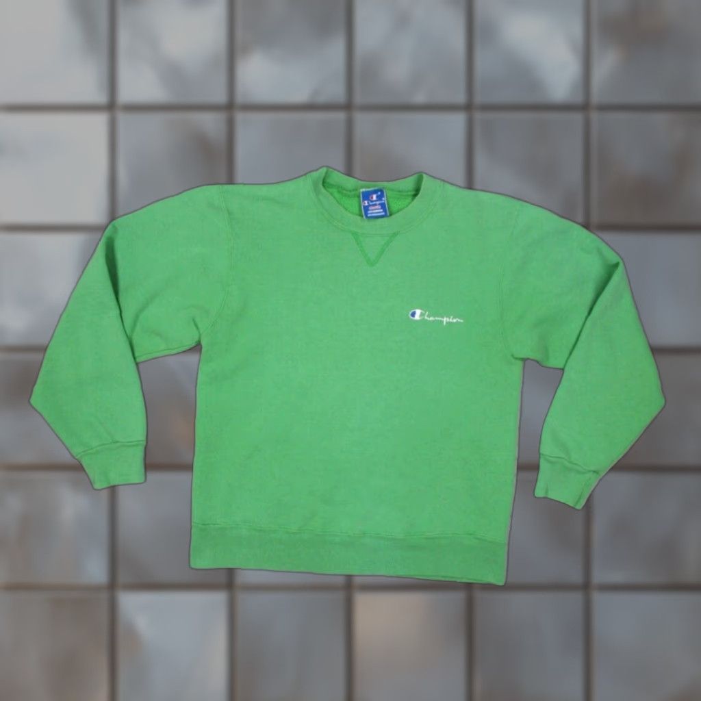 Champion VINTAGE Champion Pullover Sweatshirt Mens Medium Green 90s Fleece Size US M / EU 48-50 / 2 - 1 Thumbnail
