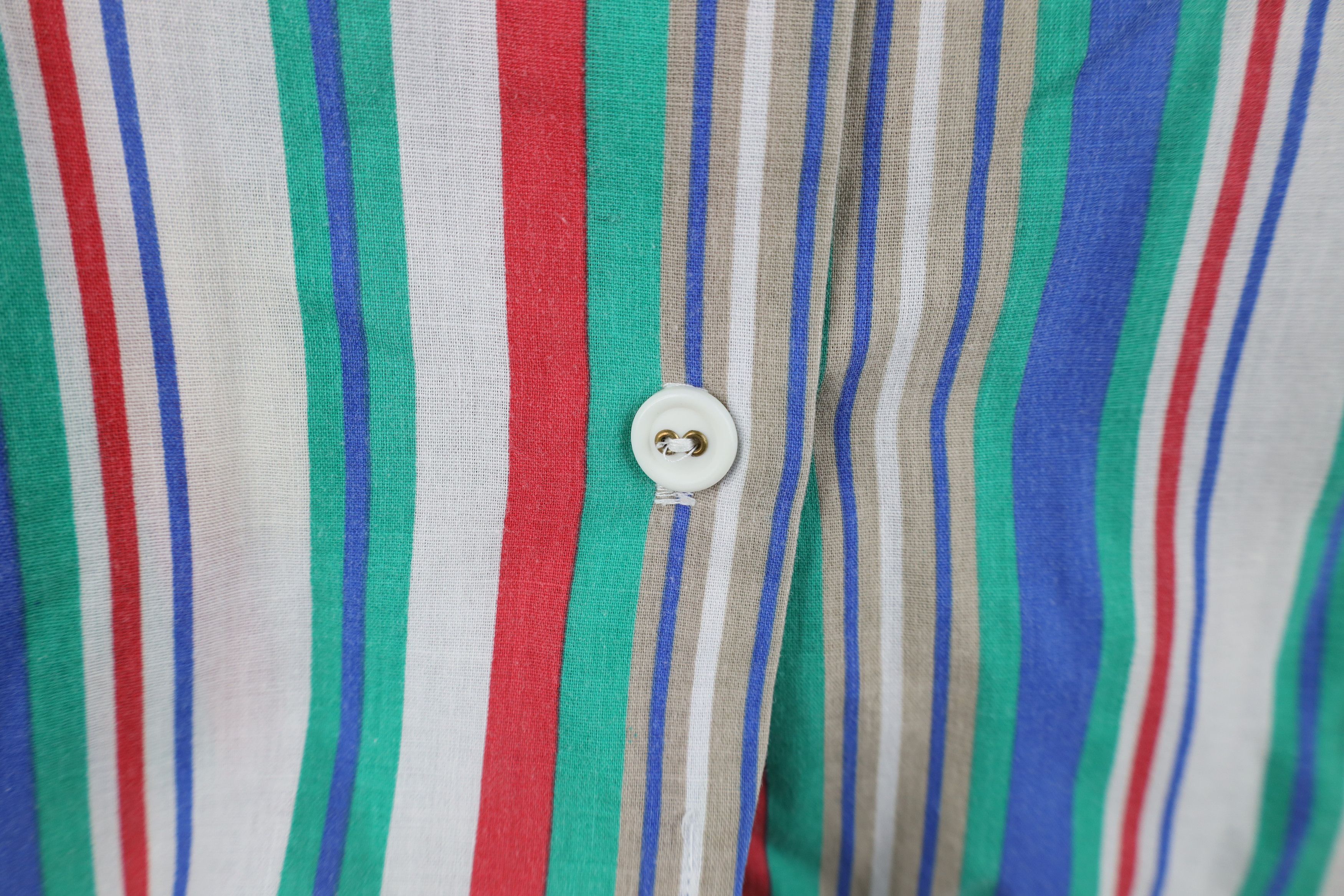 Vintage Vintage 90s Streetwear Block Camp Collar Button Shirt USA Size XL / US 12-14 / IT 48-50 - 5 Thumbnail