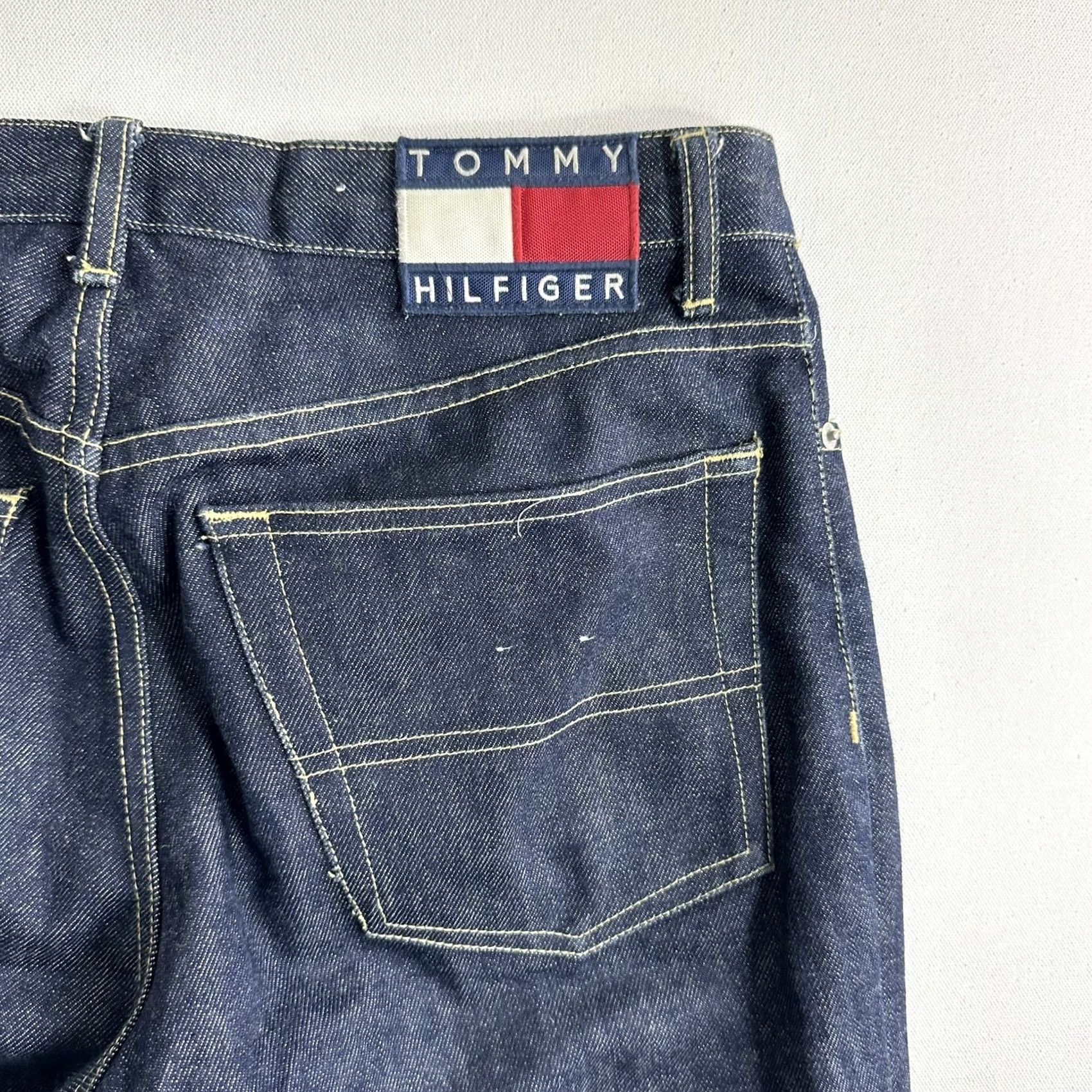 Tommy Hilfiger VINTAGE TOMMY HILFIGER Jeans Bootcut Low Rise 9 Women's Dark wash Stretch Size 30" / US 8 / IT 44 - 4 Thumbnail