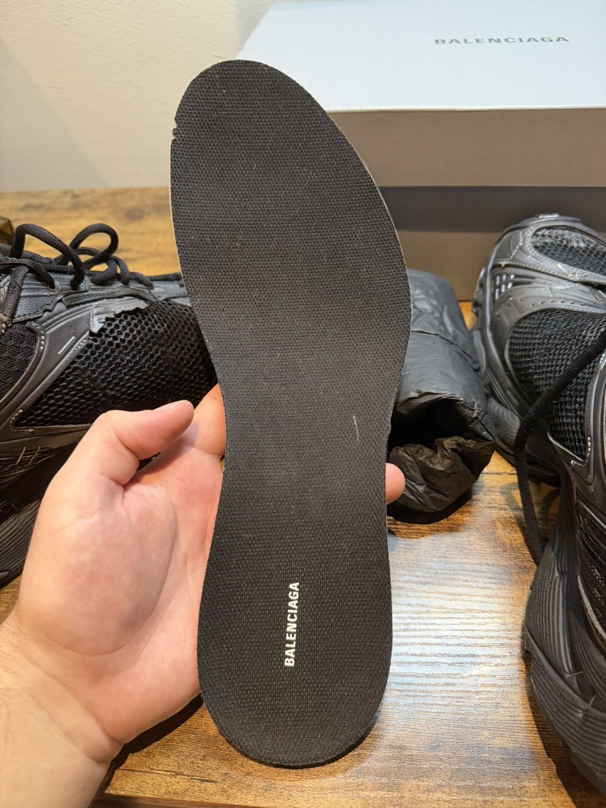 Balenciaga Balenciaga Stapler Black sneakers Size US 12 / EU 45 - 10 Thumbnail