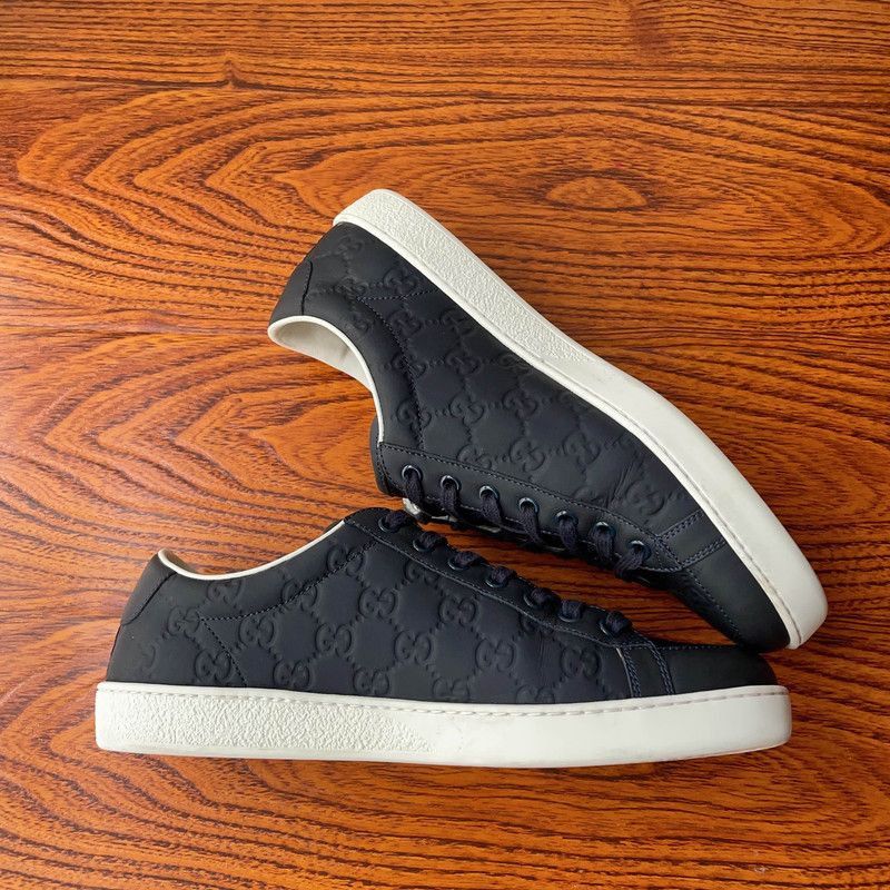 Gucci Gucci Low-Top Leather Sneakers in Blue - Size US 9.5 / EU 42-43 - 8 Thumbnail