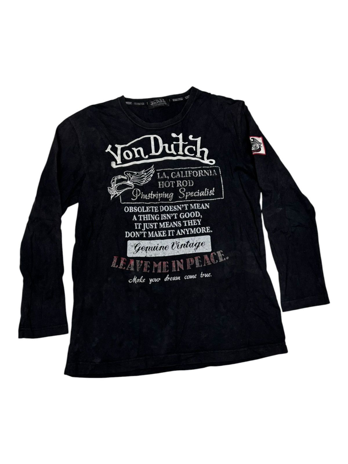 Von Dutch 🖤Von Dutch Leave Me In Peace Longsleeve Shirt Size US S / EU 44-46 / 1 - 2 Thumbnail