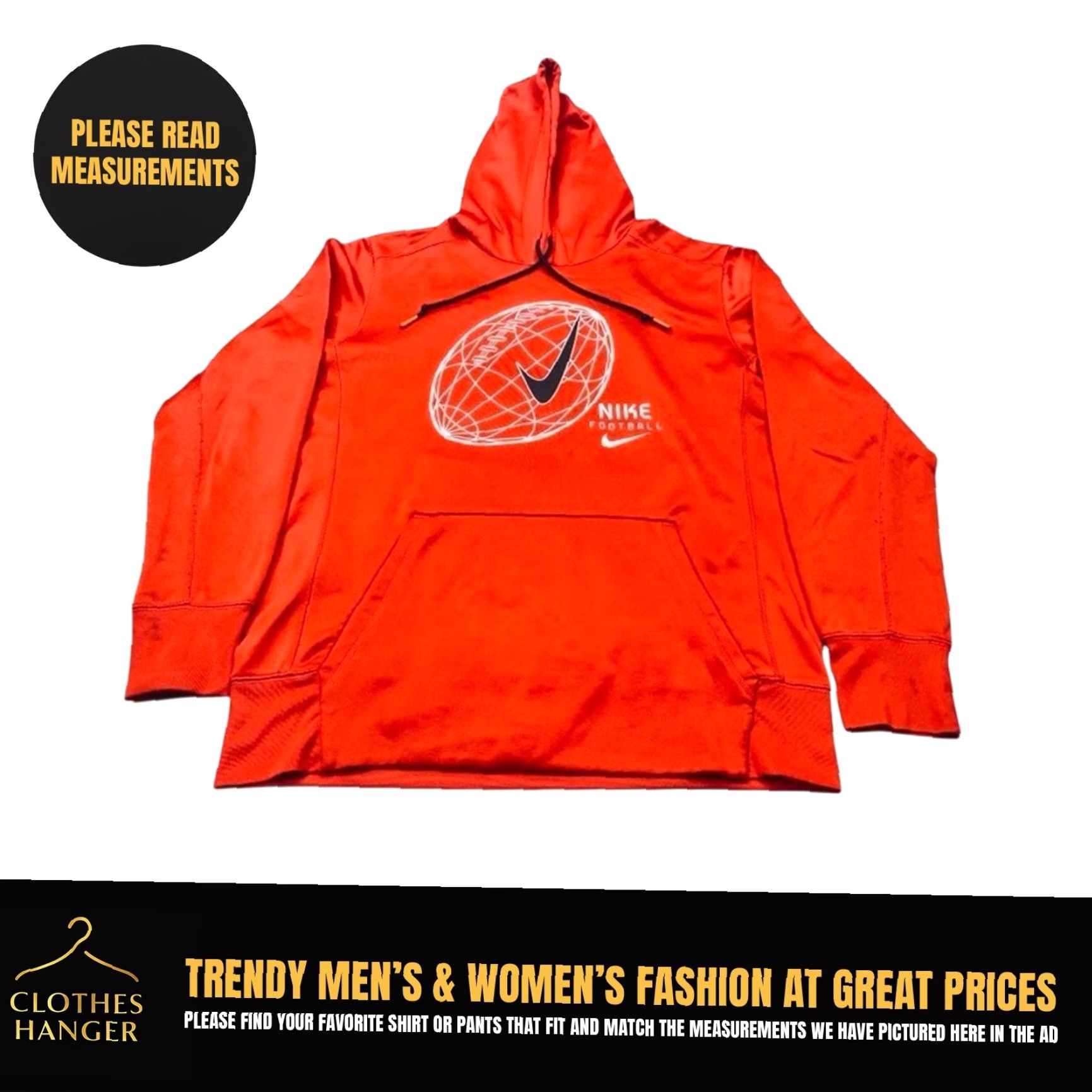 Nike Hoodie CW3365-657 Red Large Men's Football Therma Dri-Fit
