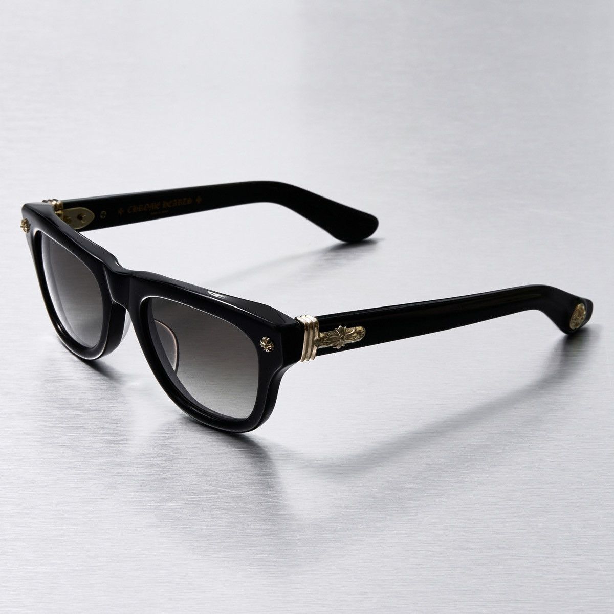 Chrome Hearts CHROME HEARTS TRITITSAGAIN BLACK 18K GOLD PLATED SUNGLASSES Size ONE SIZE - 2 Thumbnail