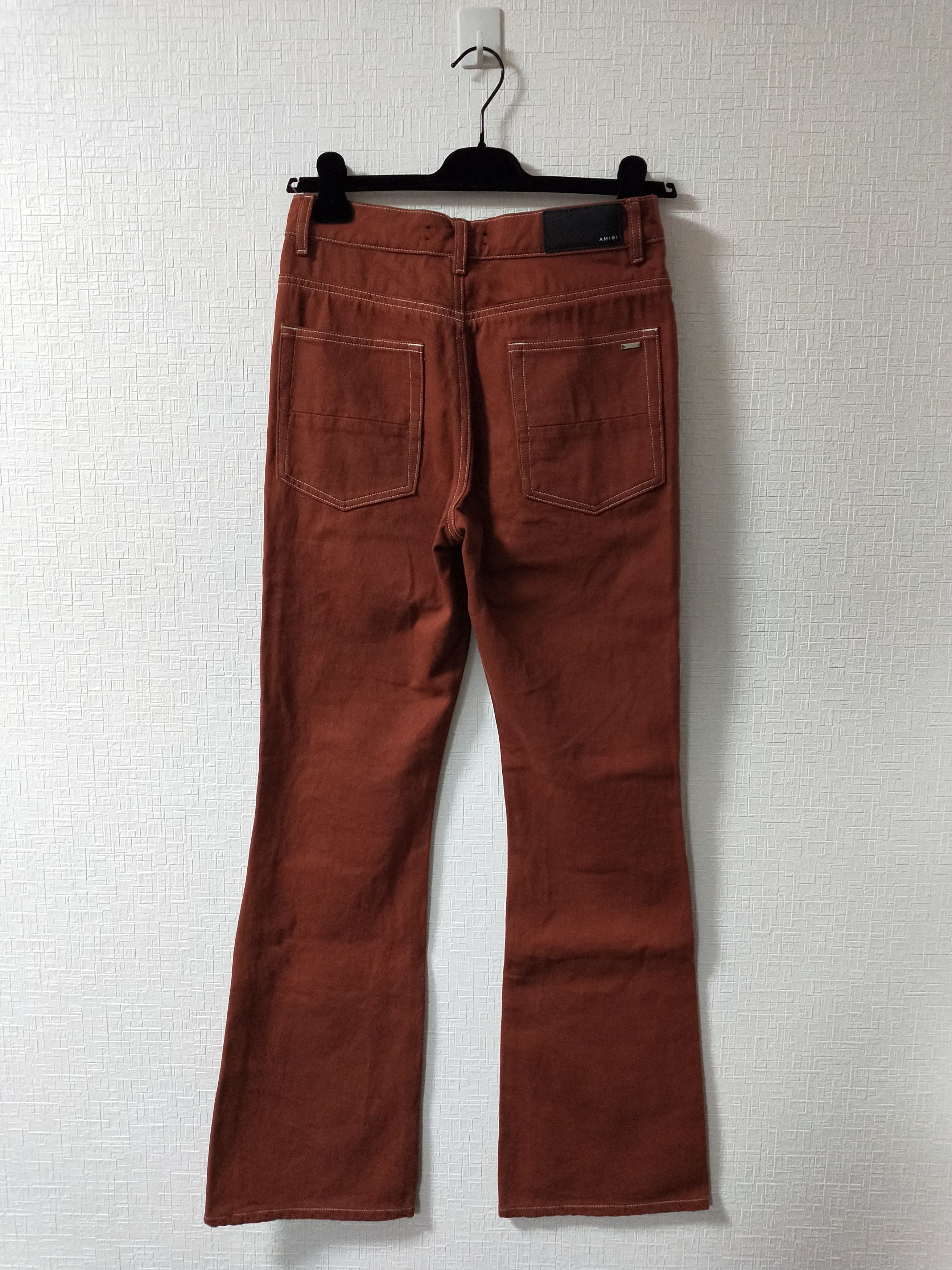 Amiri Embroidered Hisbiscus Flare Jeans Size US 29 - 2 Thumbnail