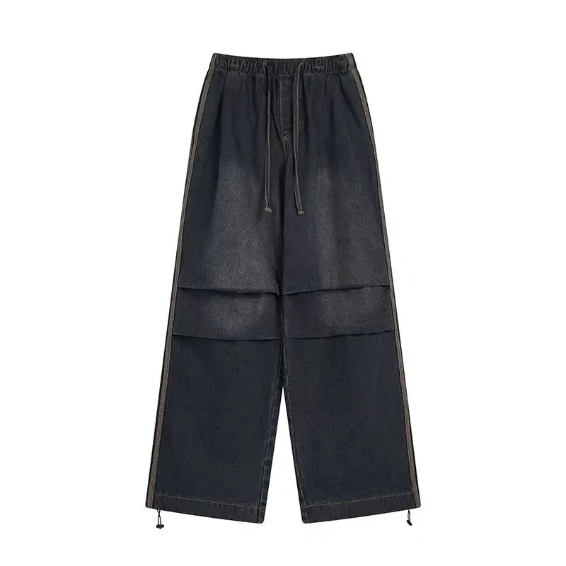 Designer × Jean × Vintage Vintage washed black baggy wide leg jeans Size US 34 / EU 50 - 4 Thumbnail