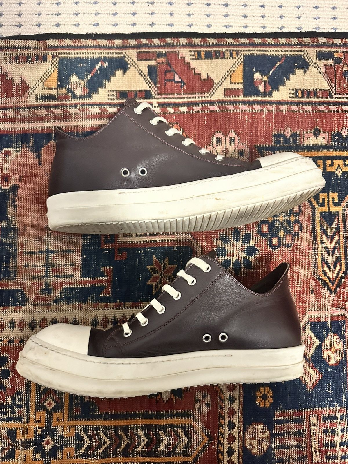 Rick Owens Rick Owens Oxblood Low Size US 12 / EU 45 - 2 Thumbnail