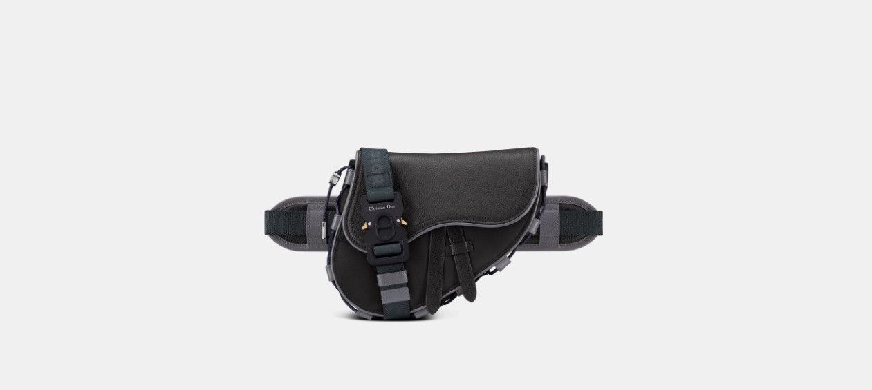 O1W1Db10424 Size: Os Dior And Sacai Saddle Bag In Black, Men's
