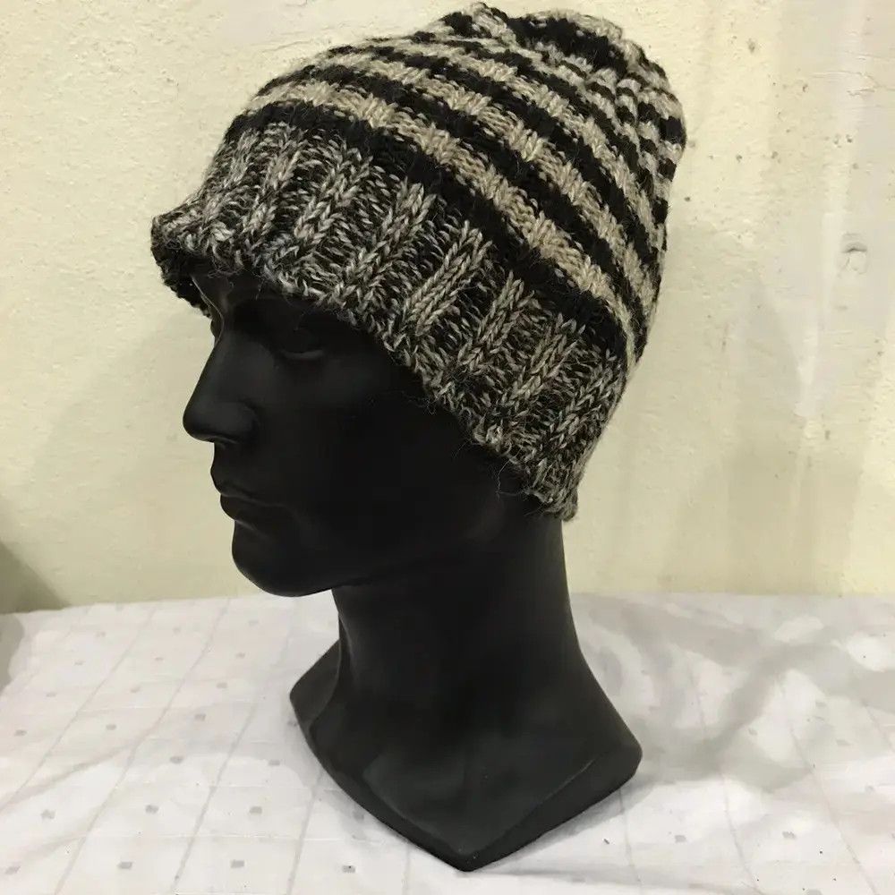 Japanese Brand × Kapital × Vintage Japanese Brand Stripe Design Knit Beanie Hat Size ONE SIZE - 2 Thumbnail