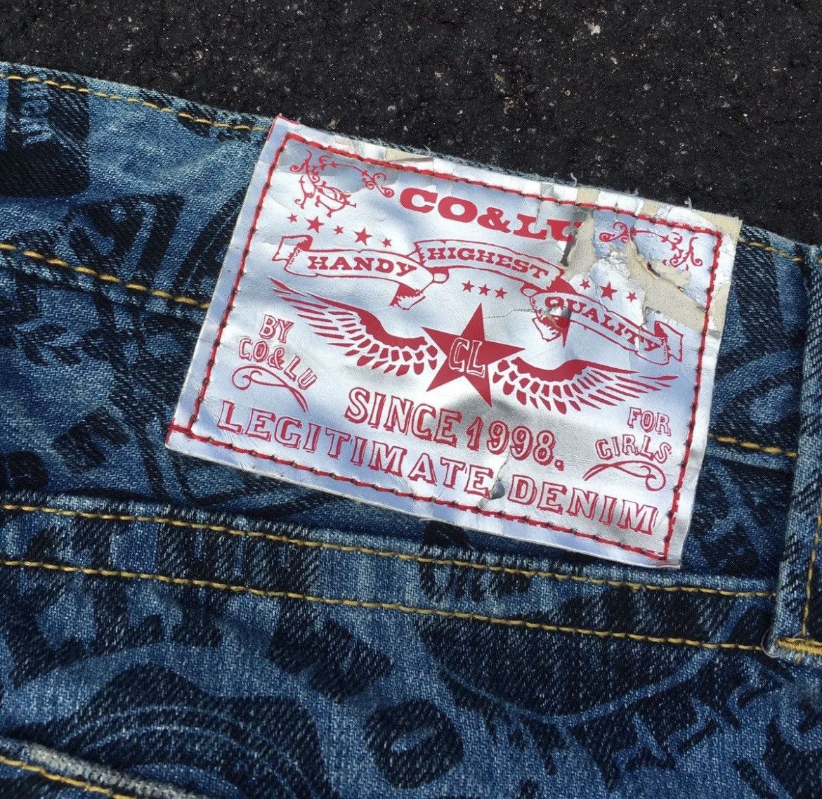 Hysteric Glamour × If Six Was Nine × Japanese Brand Flare💥 90s Insane Cocolulu Full Print Jean Size US 33 - 9 Thumbnail