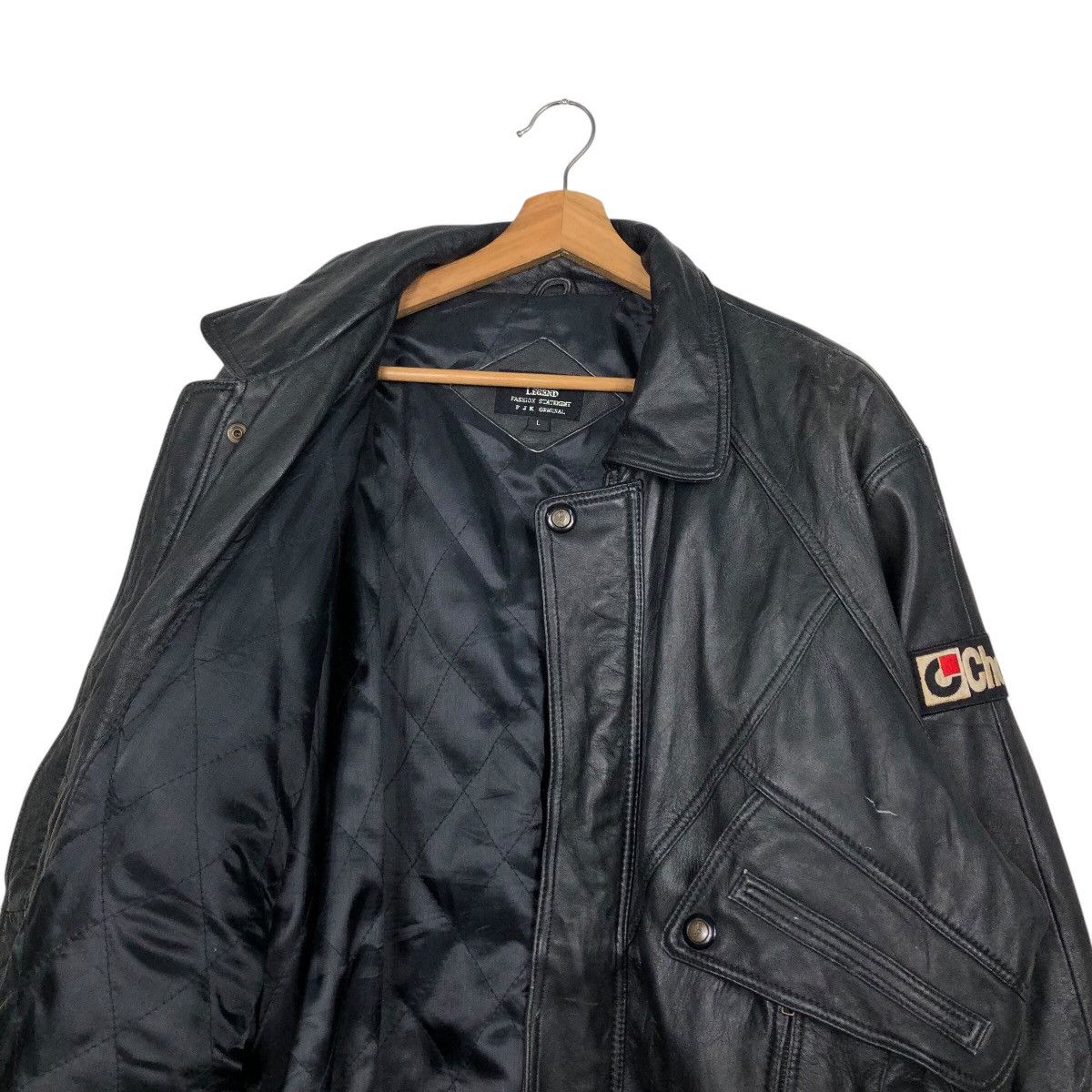 Japanese Brand × Vintage 📌Vintage Biker Leather Jacket MT Legend Choei Issey Miyake Size US L / EU 52-54 / 3 - 13 Thumbnail