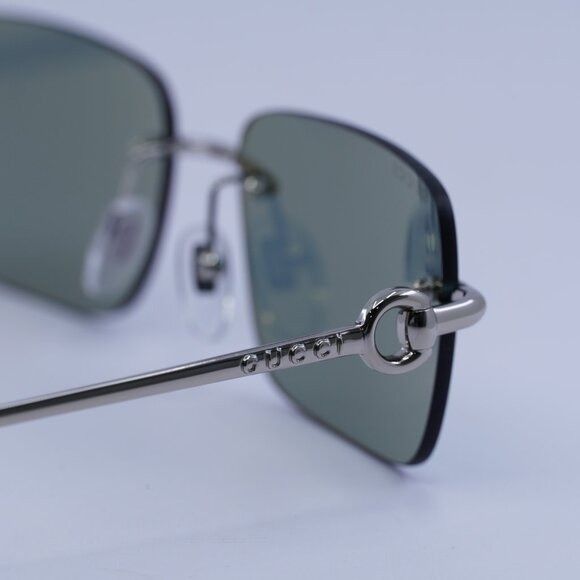 Gucci 🕶️ New Gucci GG1703S 002 Silver/Green Sunglasses Size ONE SIZE - 11 Thumbnail