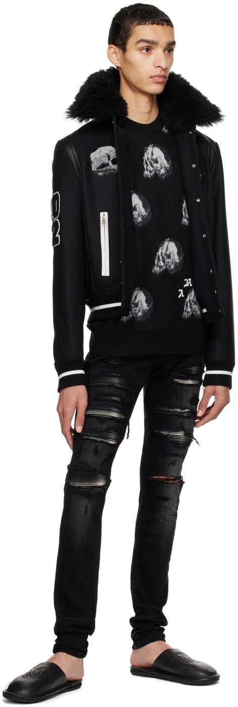 Amiri o1y0525 Logo Sweater in Black/White Size US M / EU 48-50 / 2 - 4 Thumbnail