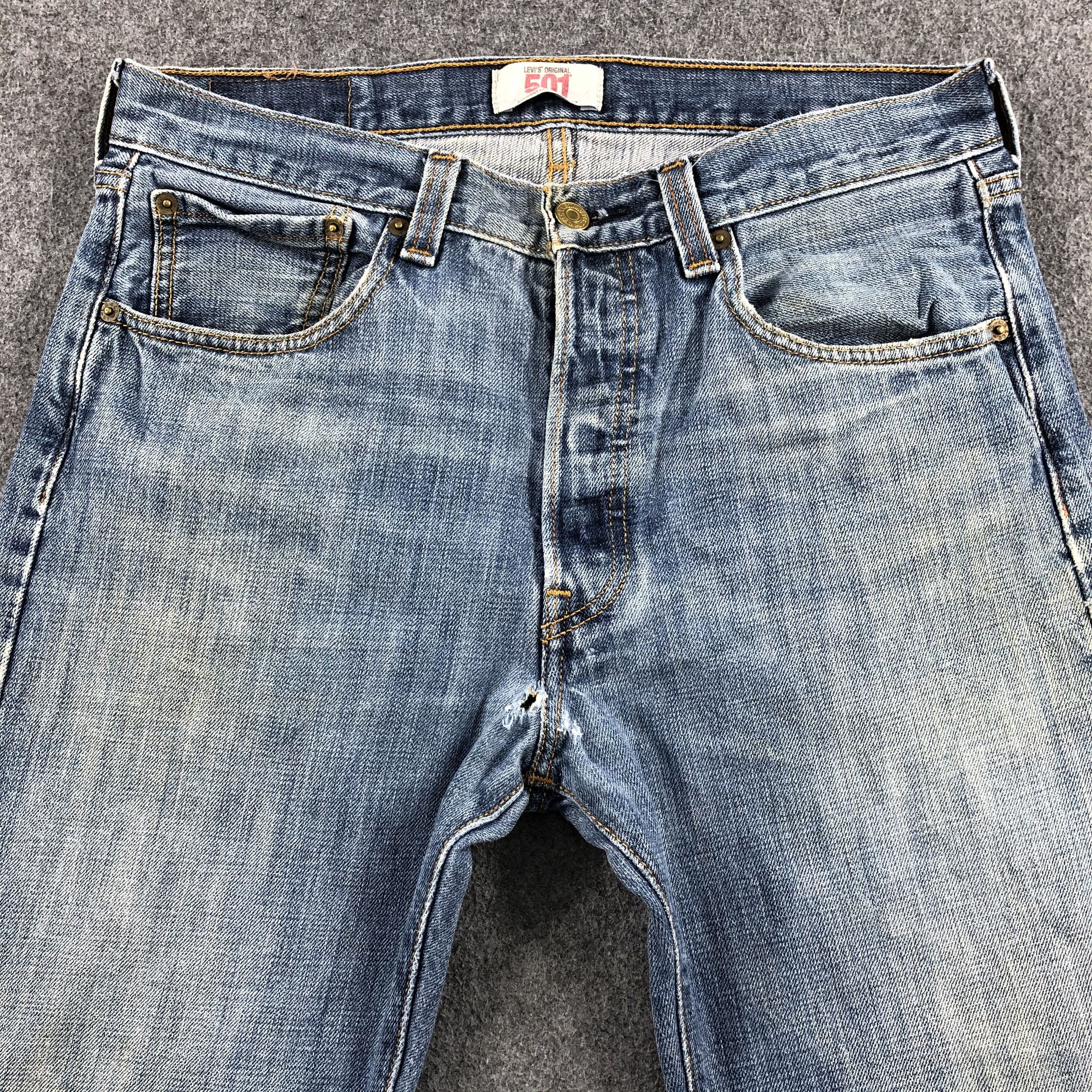 Levi's Vintage Blue Wash Levis 501 Jeans-J1497 Size US 33 - 3 Thumbnail