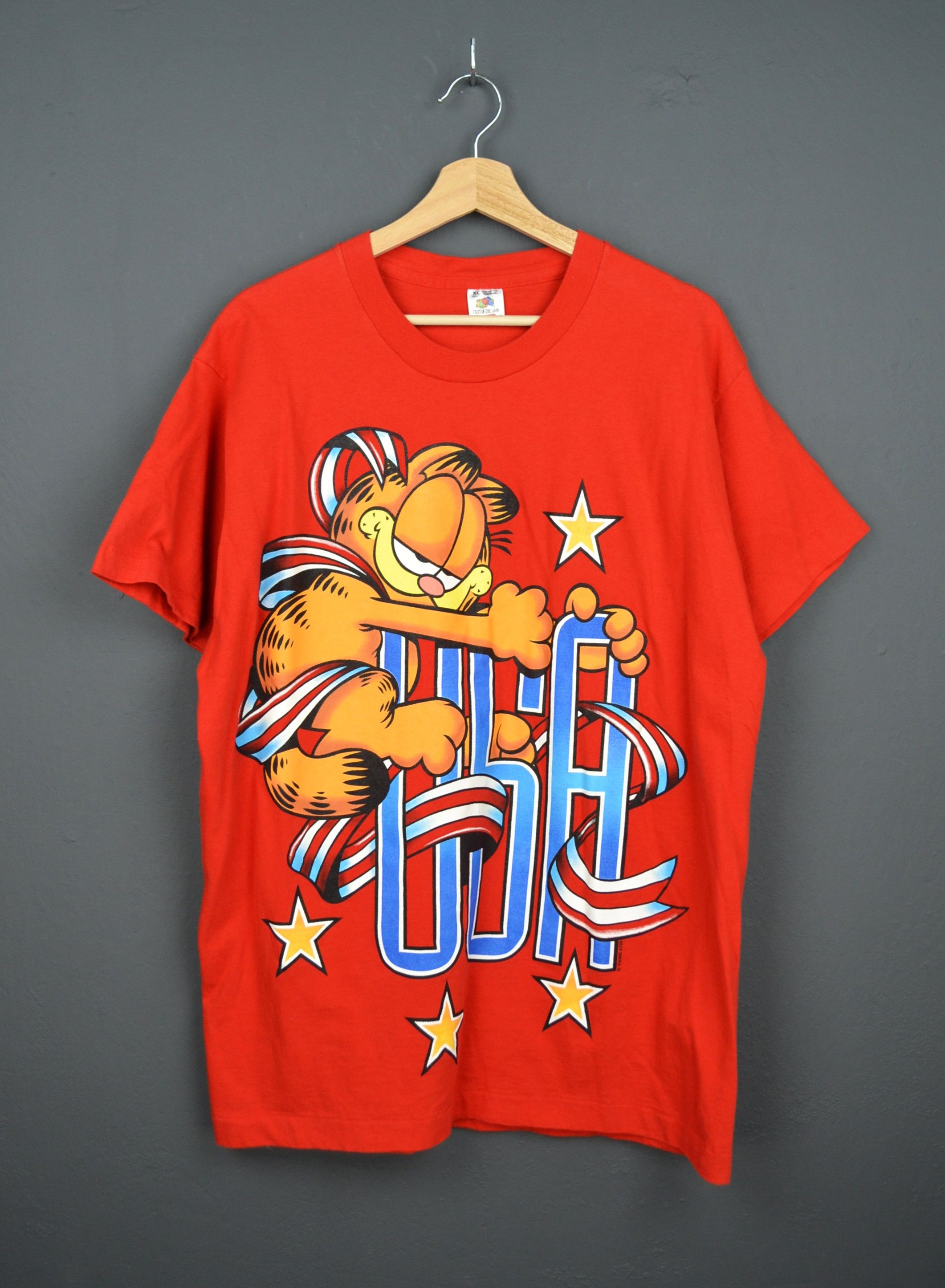 Vintage Garfield Vintage 1990s Paws Made in USA XL Single Stitch Size US XL / EU 56 / 4 - 1 Thumbnail