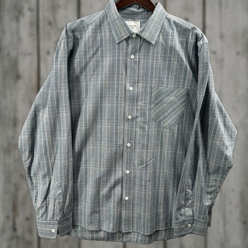 Billy Reid Plaid Button-Up Shirt Mens 2XL Gray Long Sleeve Casual Preppy