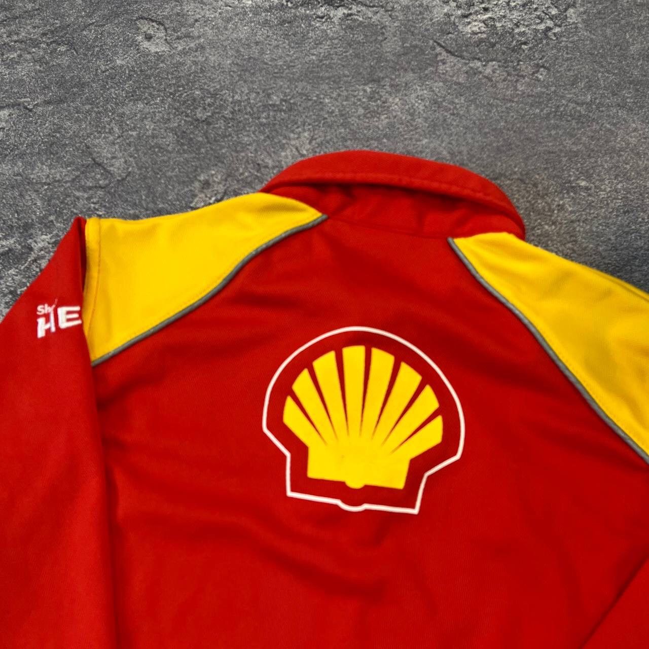 Ferrari × Vintage Vintage Shell Ferrari Red Long SLeeve Polo Shird,Size XL Size XL / US 12-14 / IT 48-50 - 2 Thumbnail